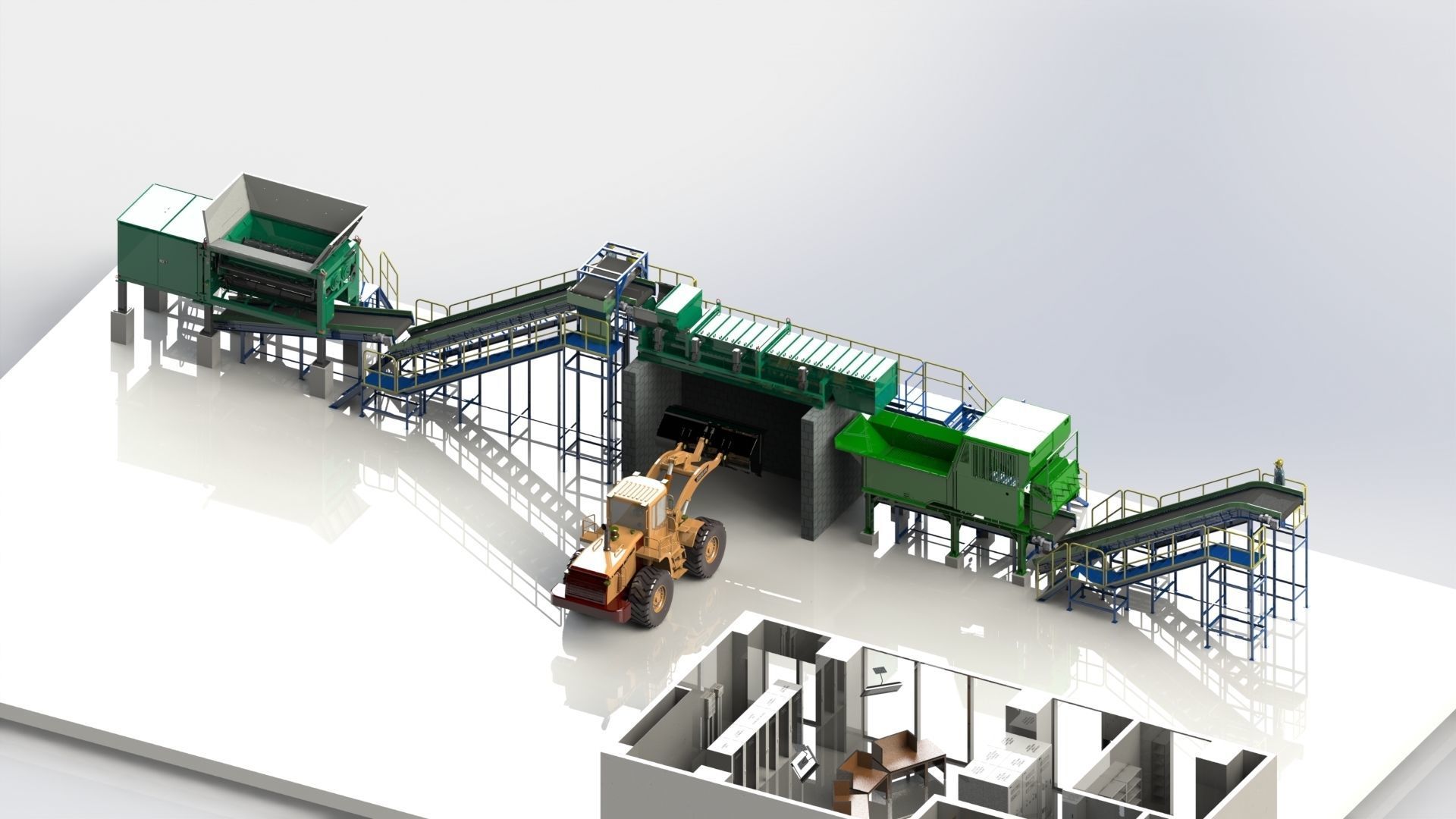 Fuel Handling System Plant 3D model CGTrader