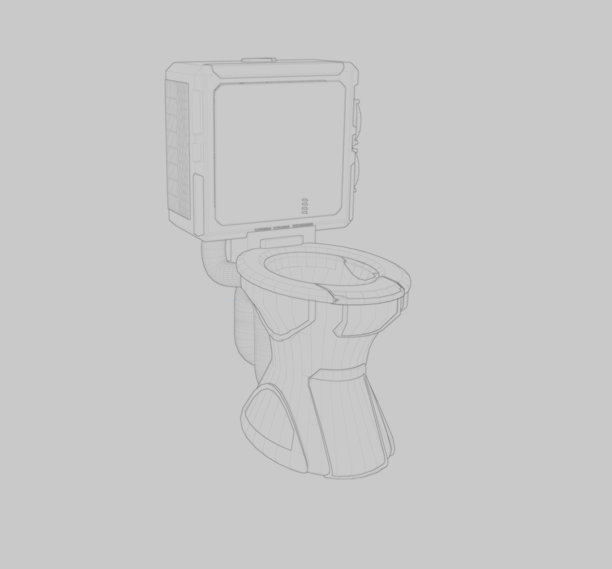 Cyberpunk Toilet Gaming PC Design 3D model | CGTrader