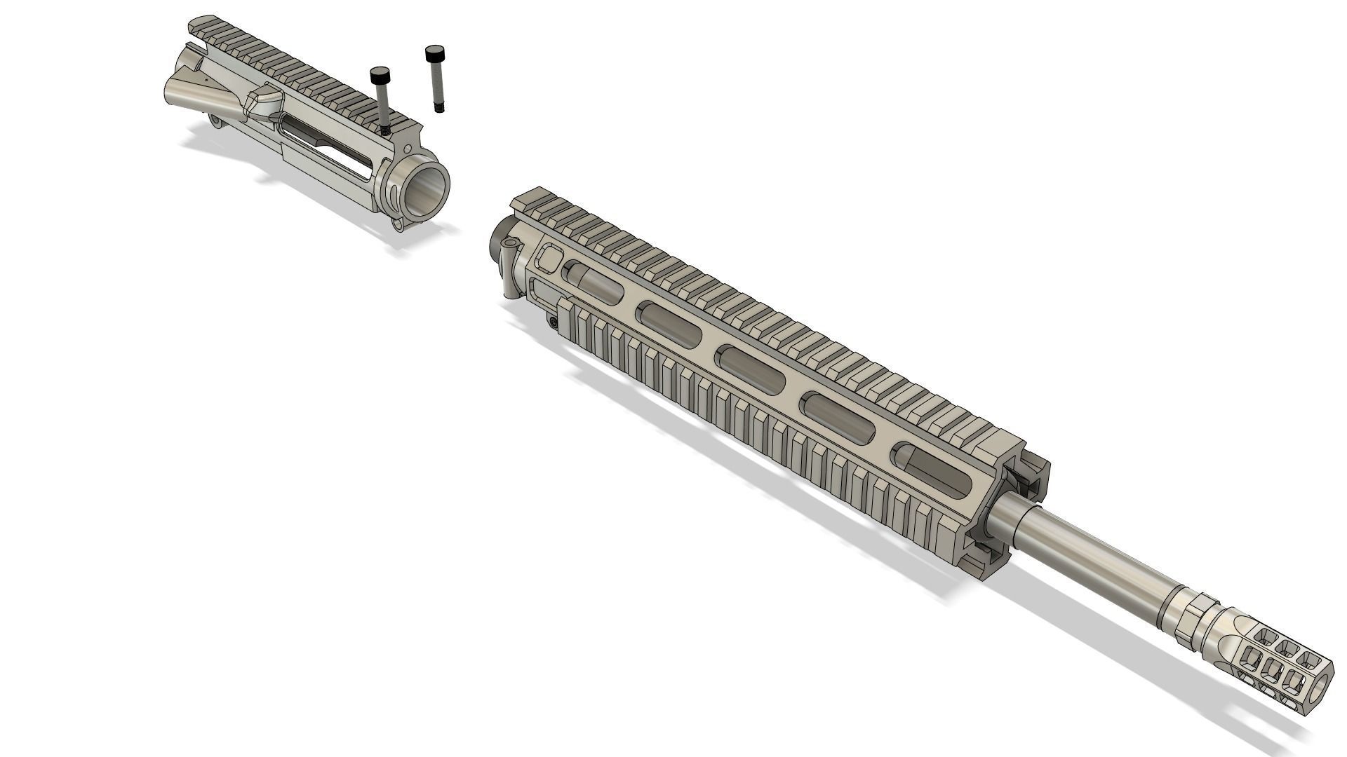 AR15 Quick Detach Barrel Upper Receiver kit Prototype 1 3D model