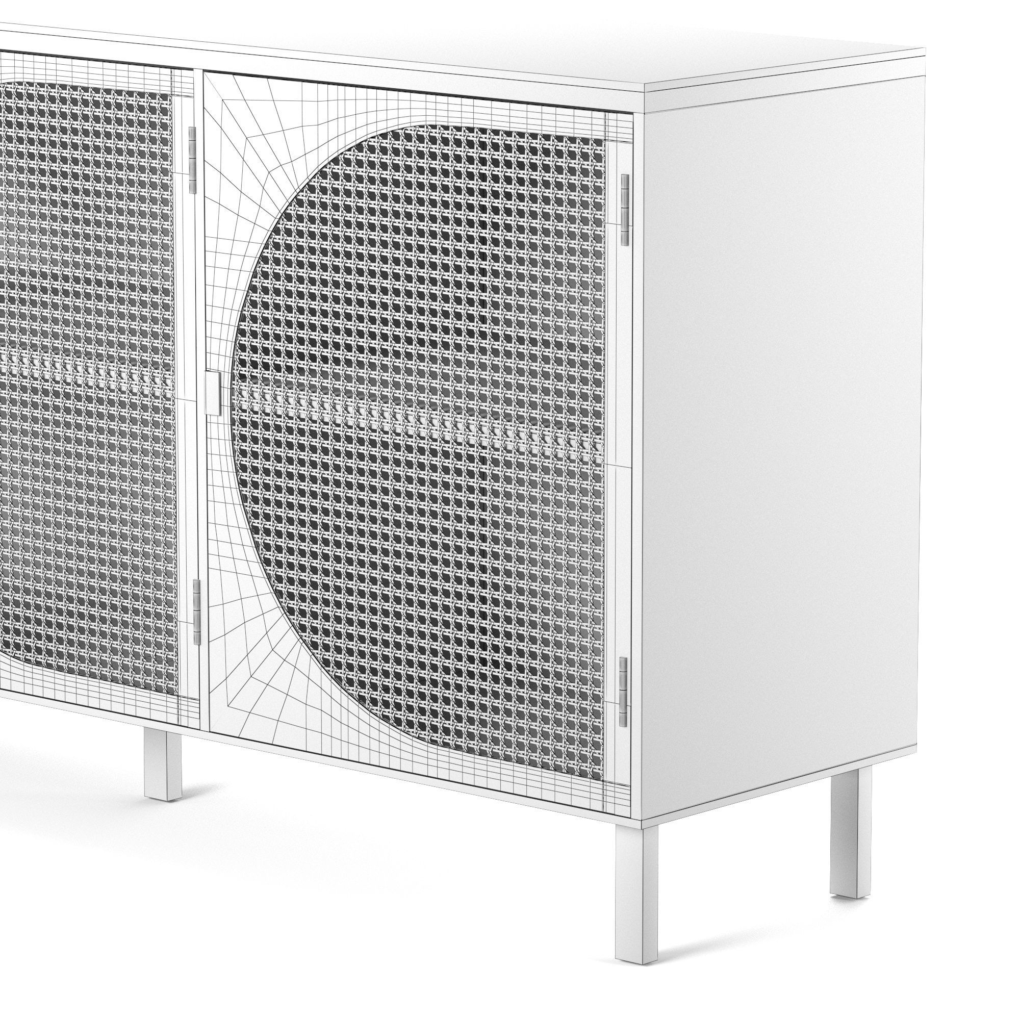 Adina Cane bing Dresser Black 3D model CGTrader