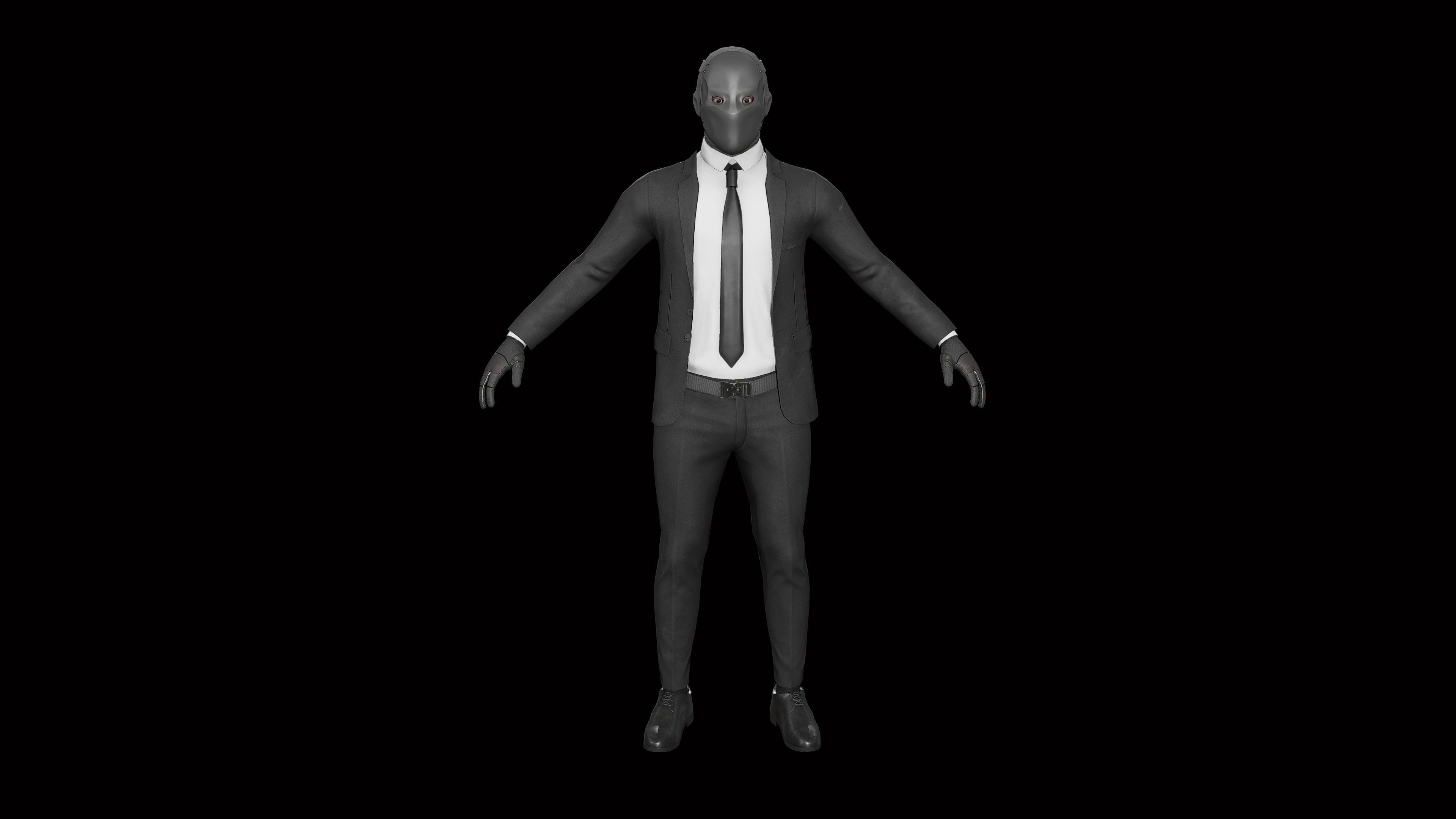 3D model Masked Killer Game ready VR / AR / lowpoly CGTrader