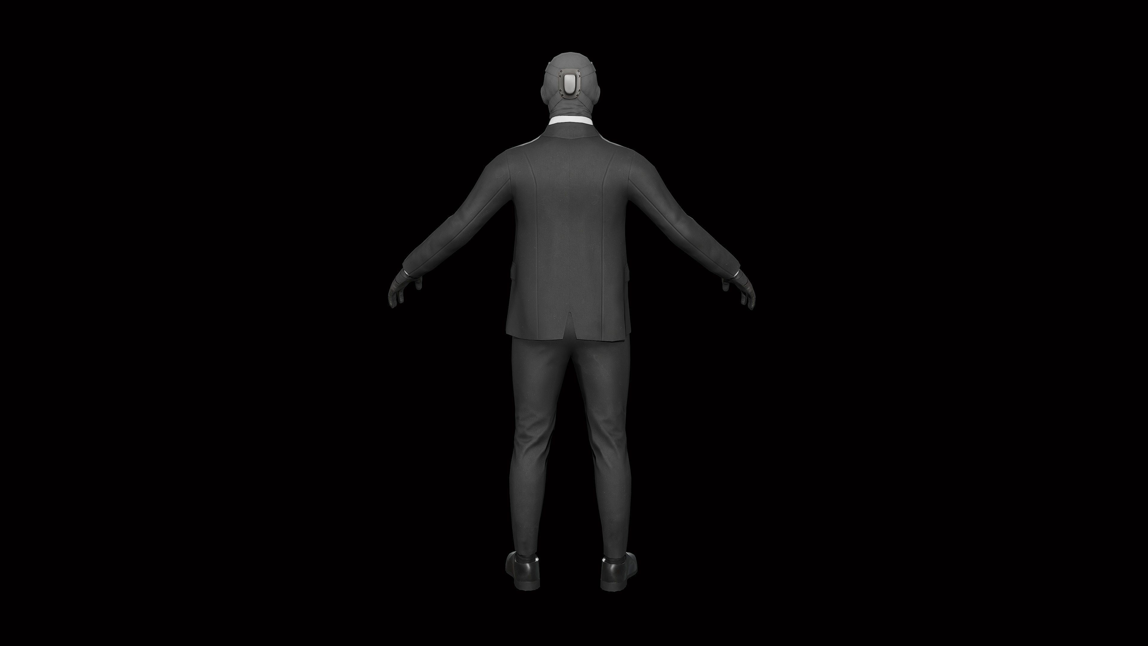 3D model Masked Killer Game ready VR / AR / lowpoly CGTrader