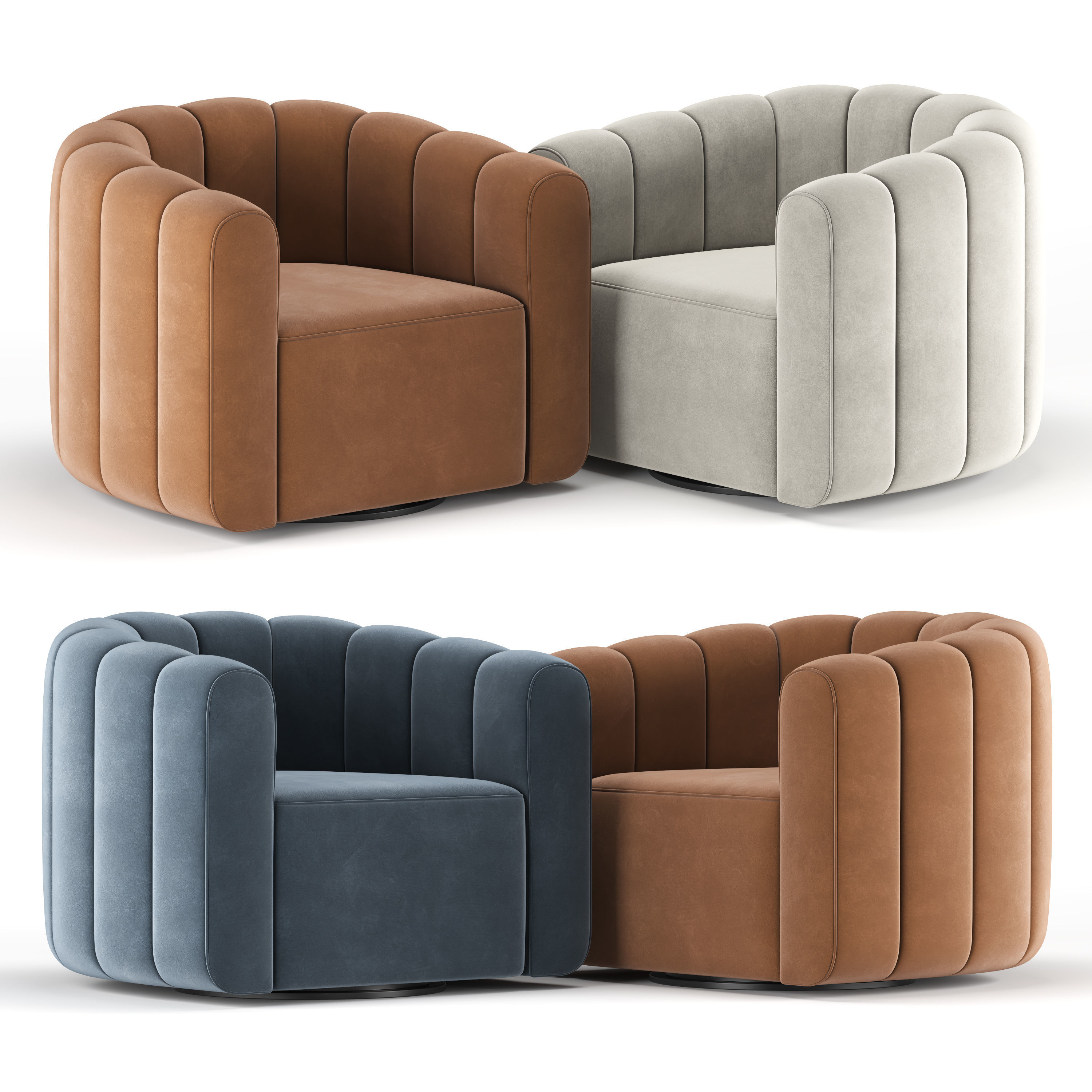 3D model Fitz Russet Swivel Chair | CGTrader