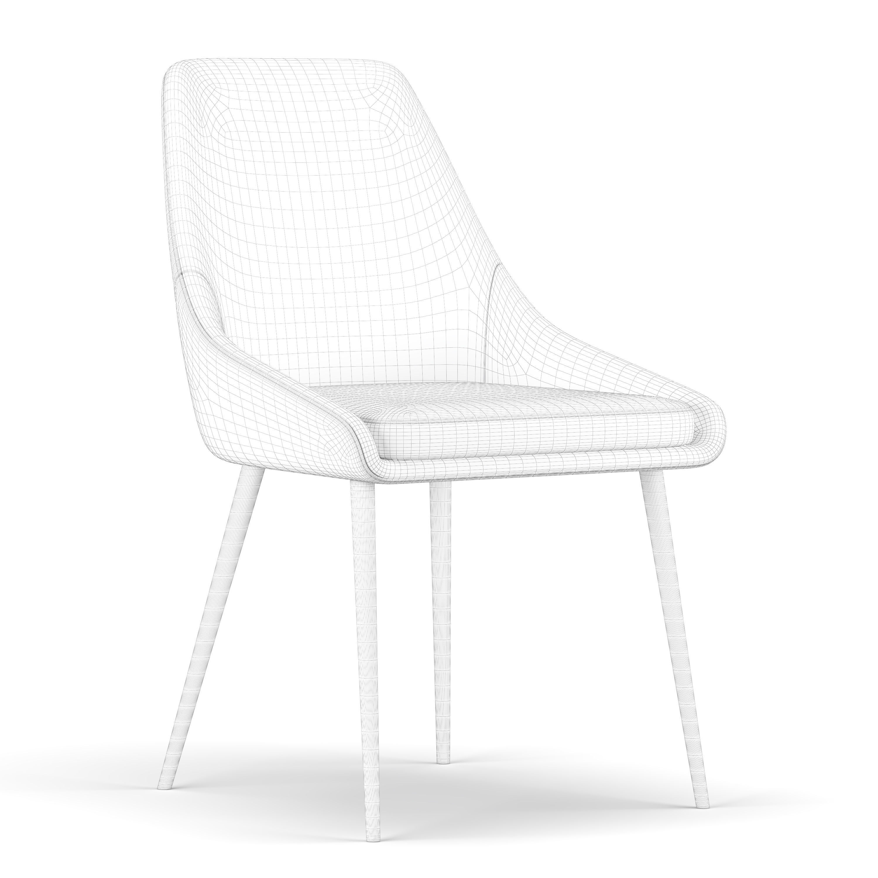 Diana Contemporary Dining Chairs 3D model CGTrader