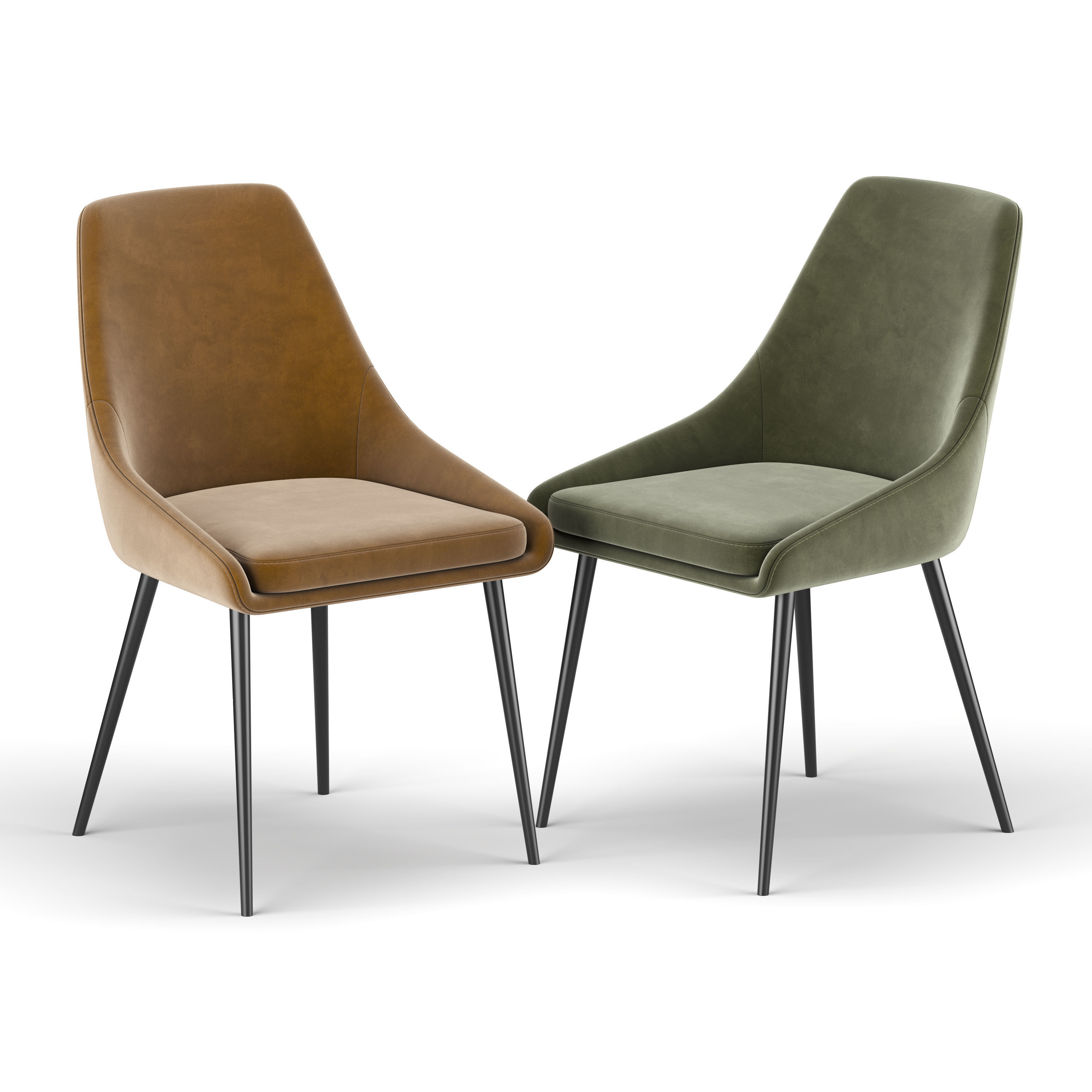 Diana Contemporary Dining Chairs 3D model CGTrader