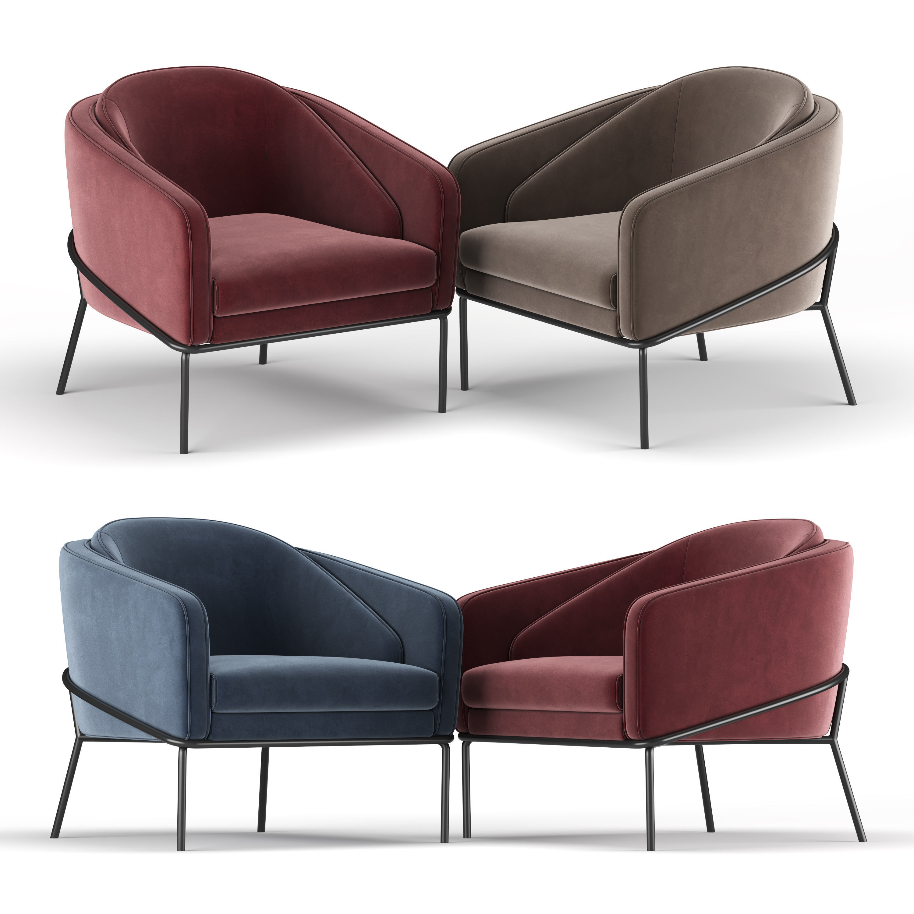 Angelo Lounge Chair 3D | CGTrader