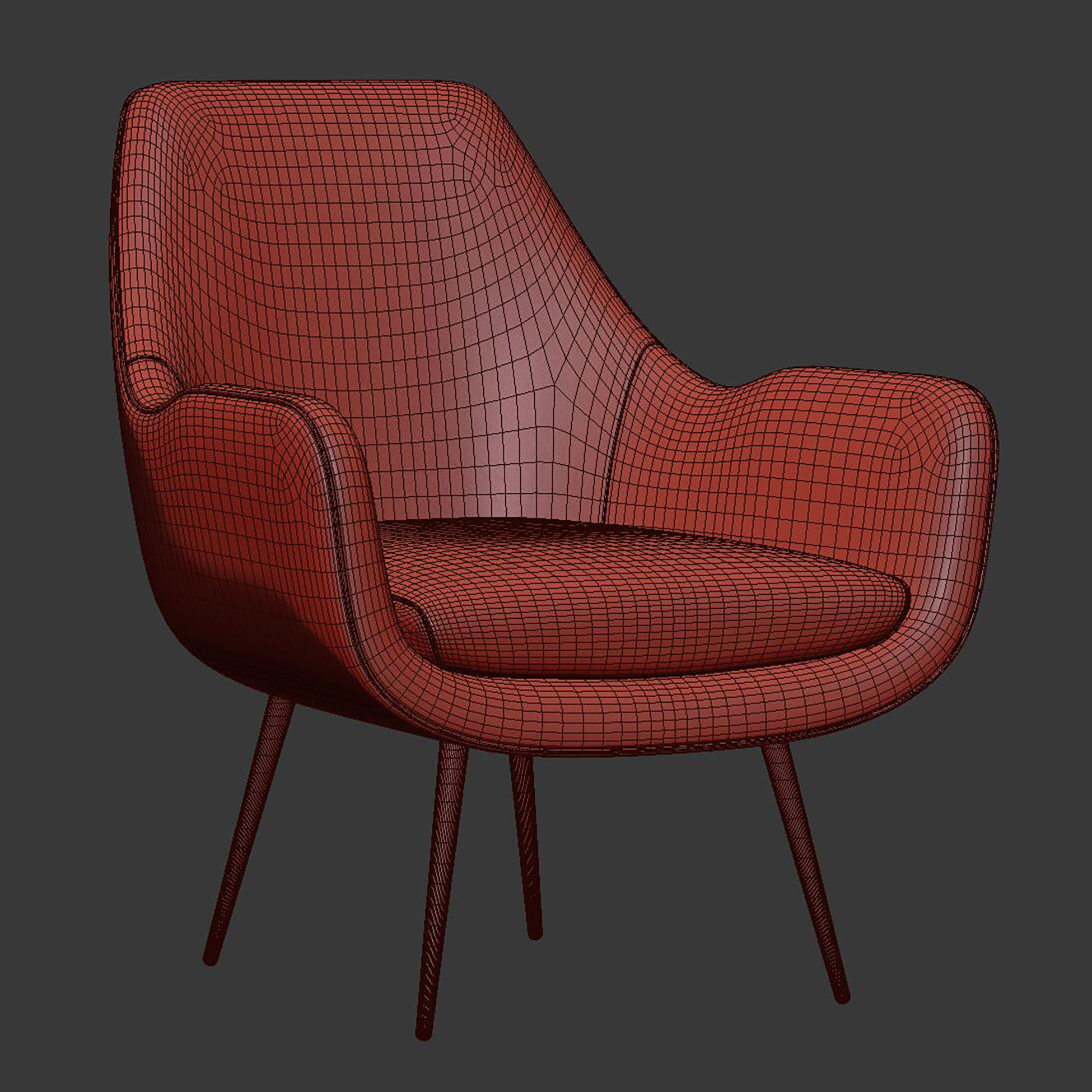 Moby Accent Armchair 3D model CGTrader