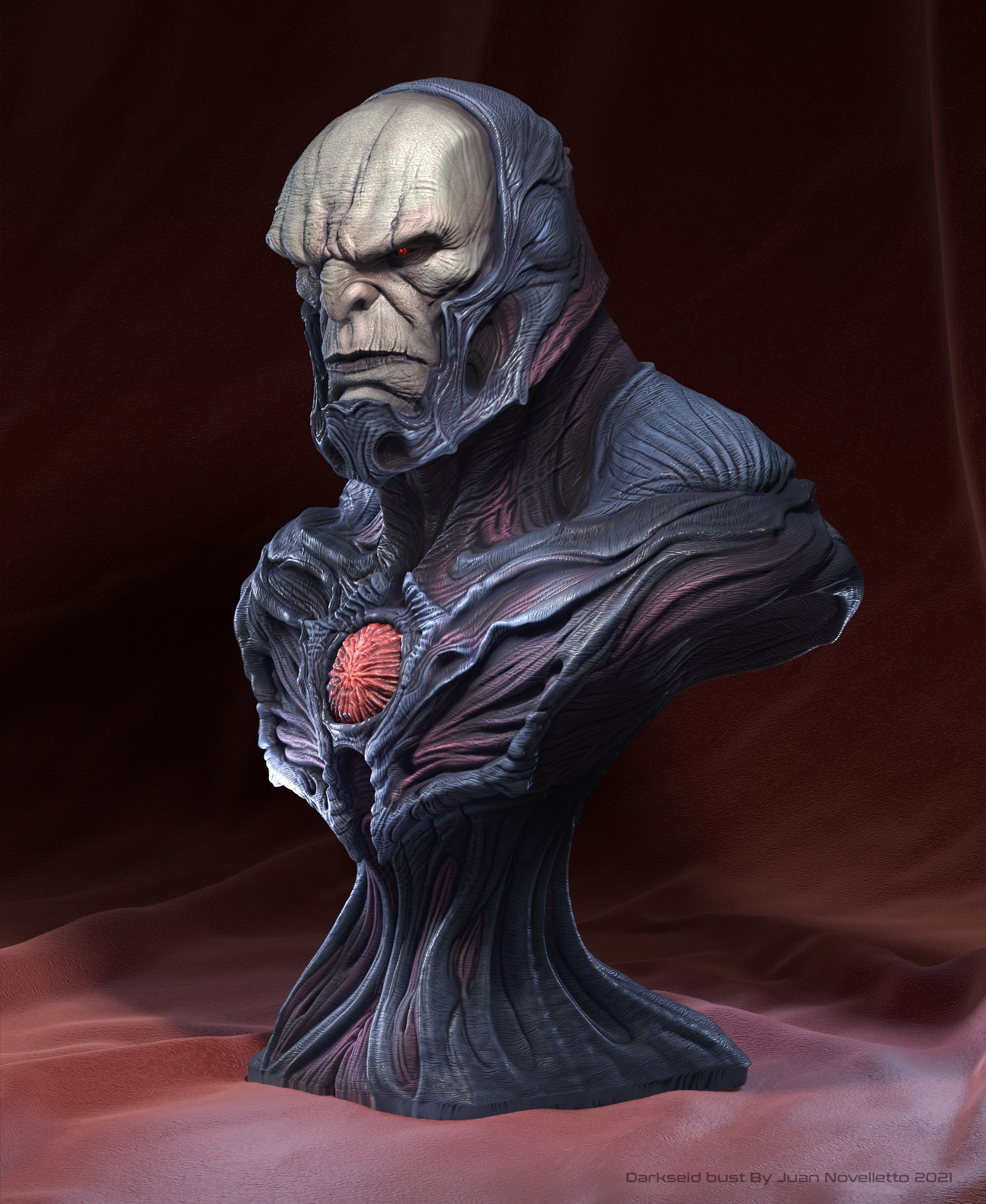 darkseid bust number 2 ready for 3d printable model