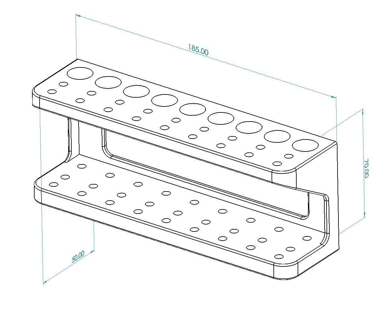 Table Tool Organizer Rack 3D model 3D printable CGTrader
