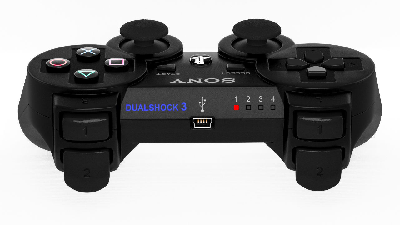 Sony PlayStation Dualshock 3 wireless controller 3D model CGTrader