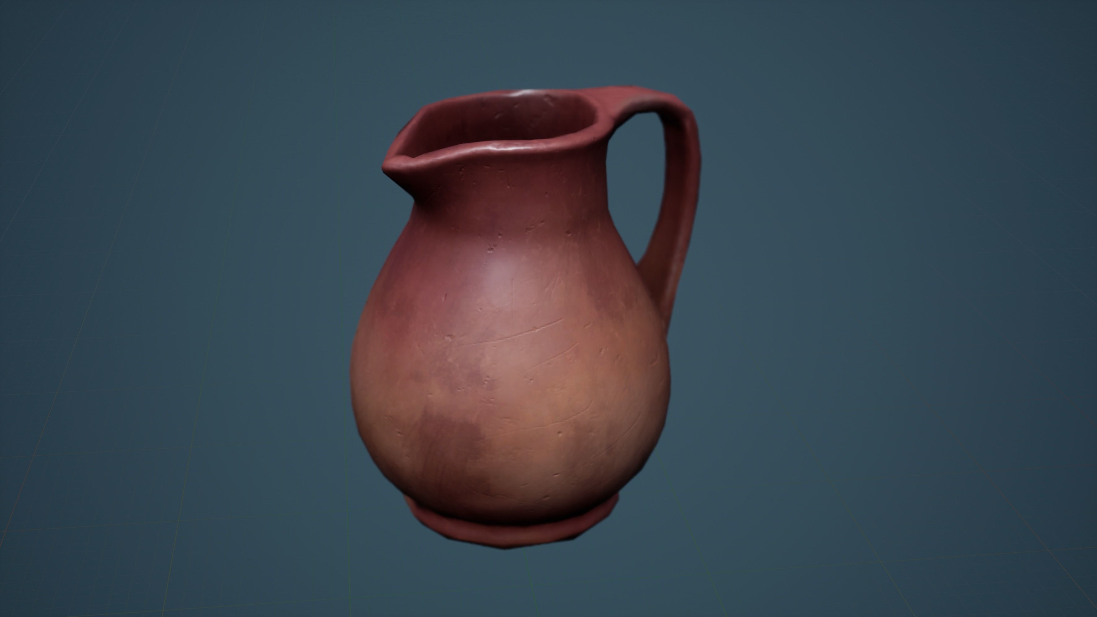 Clay water pitcher free VR / AR / low-poly 3D model | CGTrader