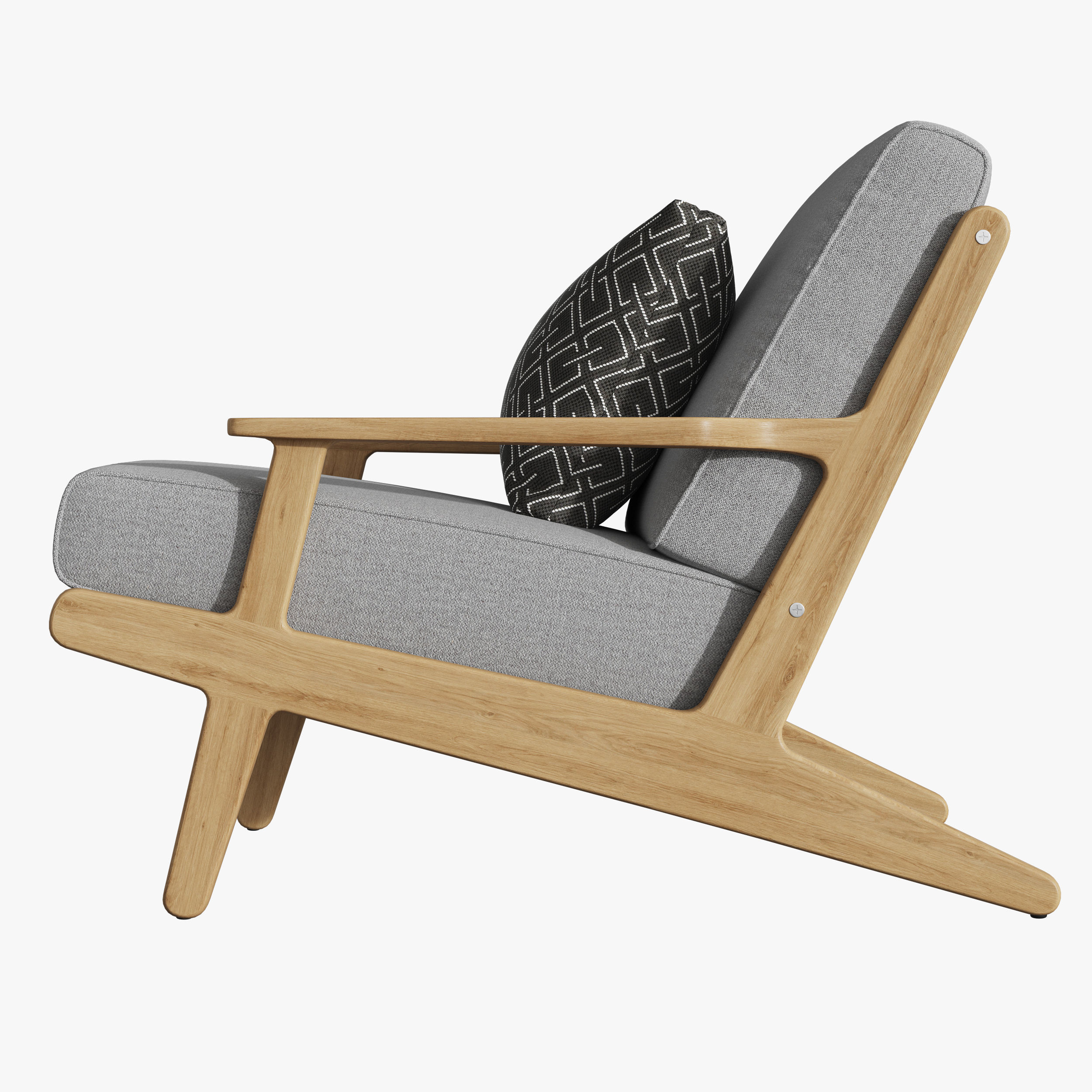 Gloster BAY LOUNGE CHAIR and OTTOMAN 3D model CGTrader