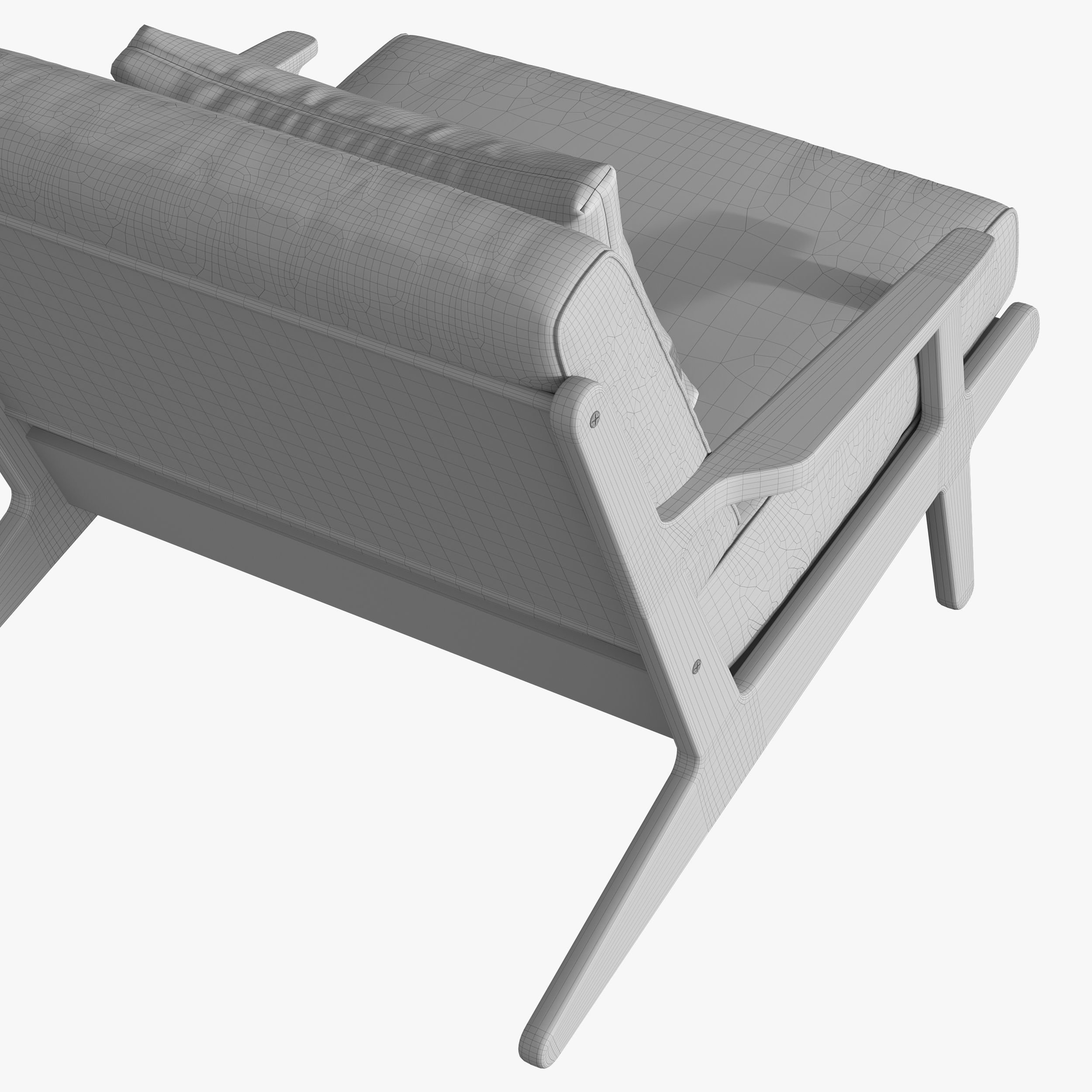 Gloster BAY LOUNGE CHAIR and OTTOMAN 3D model CGTrader