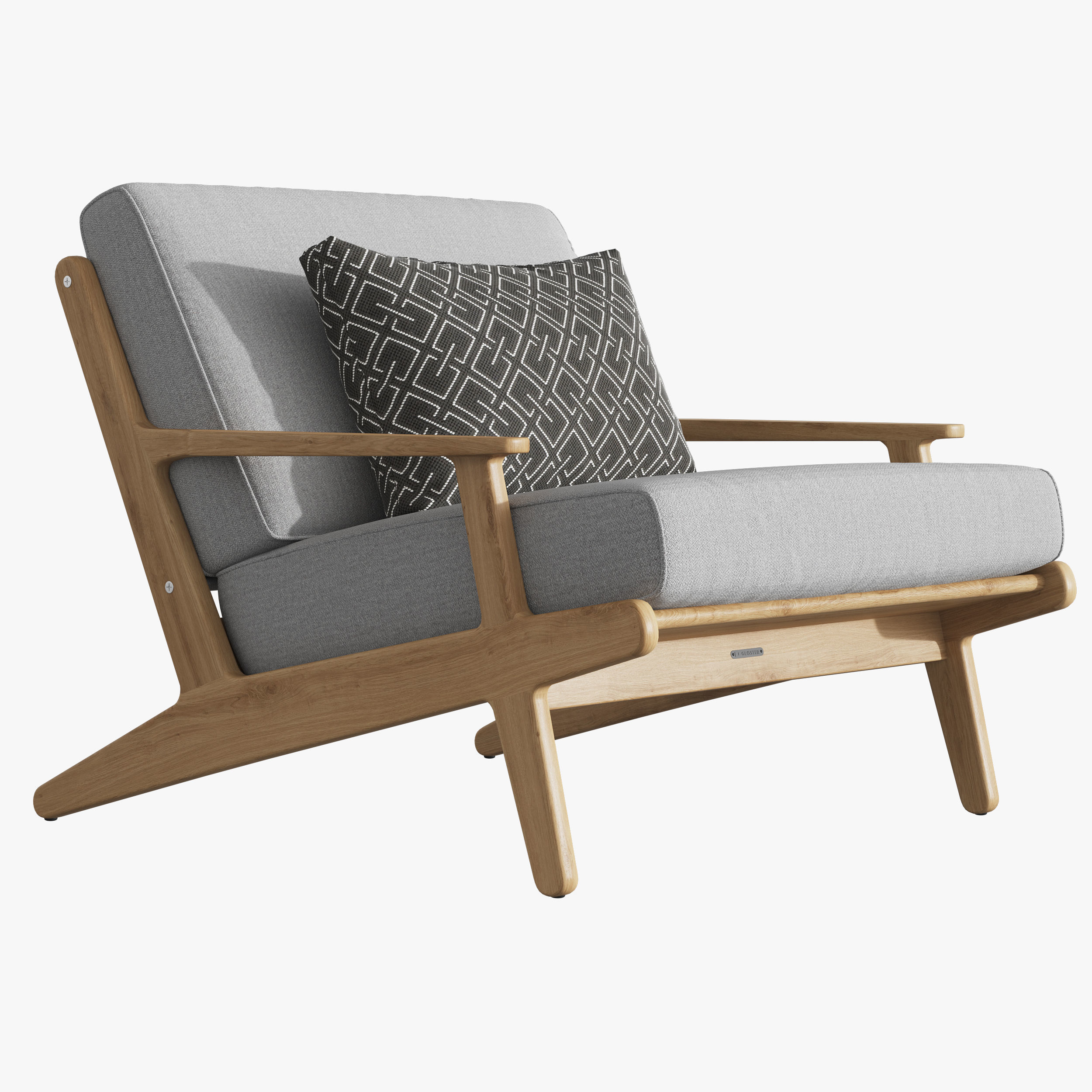 Gloster BAY LOUNGE CHAIR and OTTOMAN 3D model CGTrader