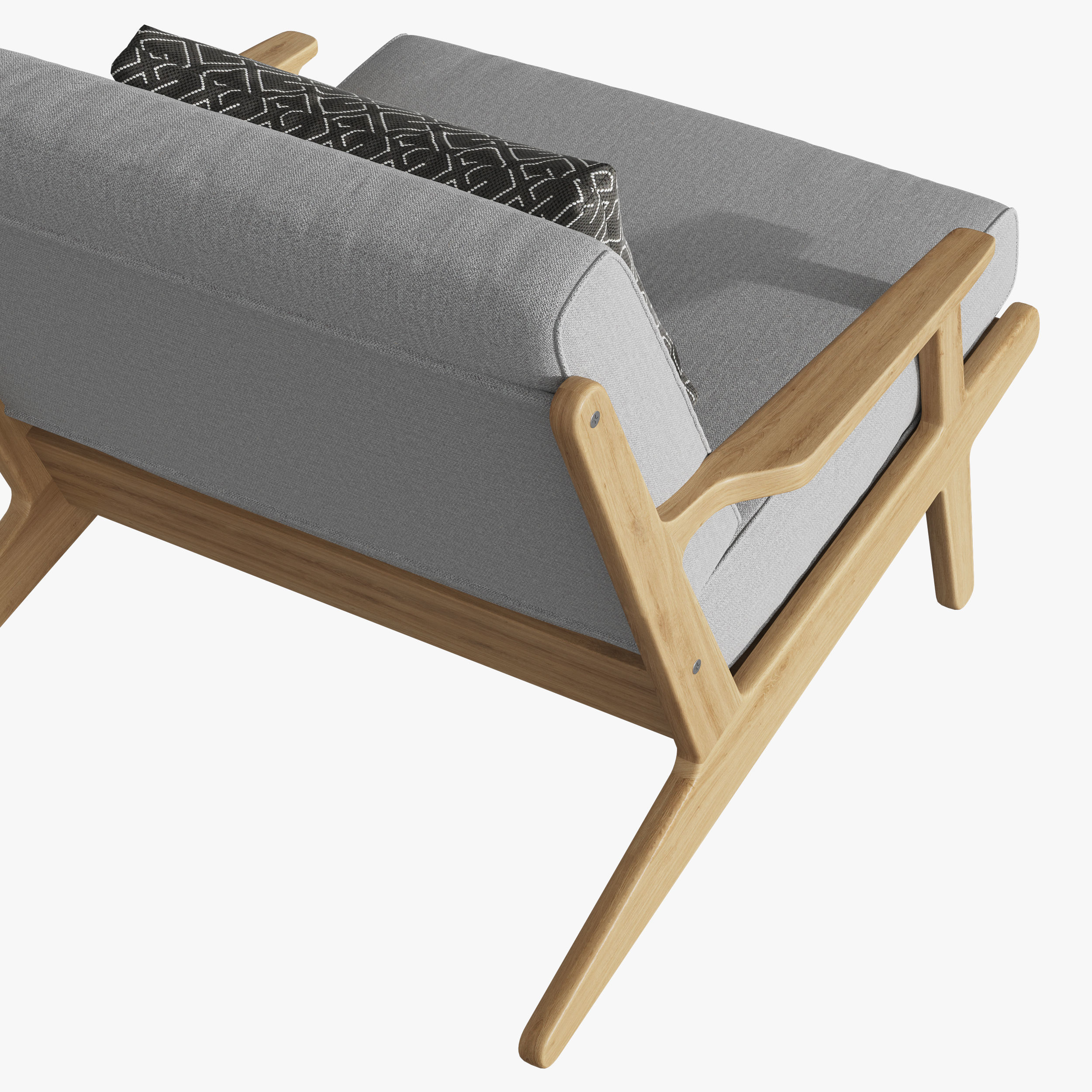 Gloster BAY LOUNGE CHAIR and OTTOMAN 3D model CGTrader