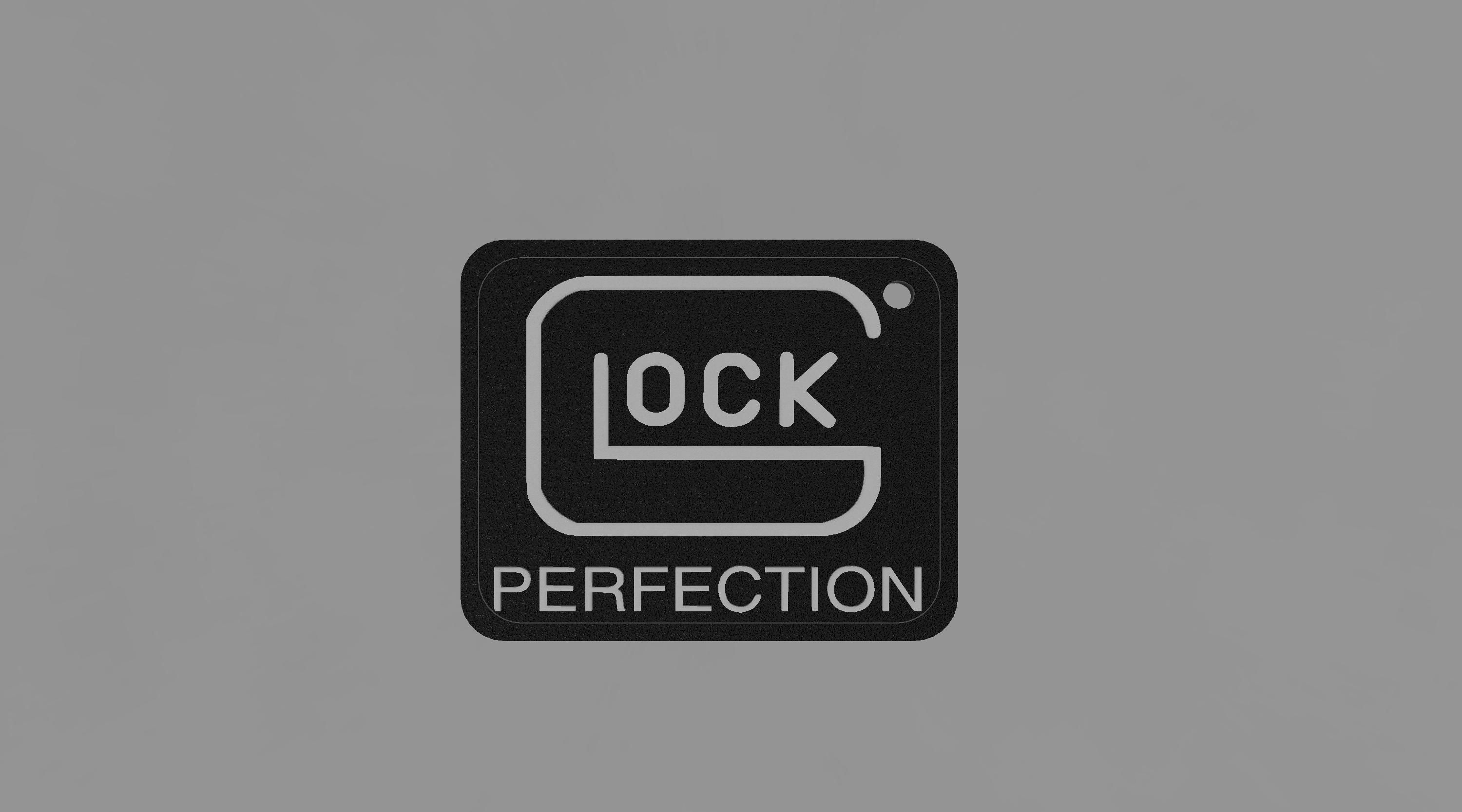 Glock keychain 3D model 3D printable CGTrader