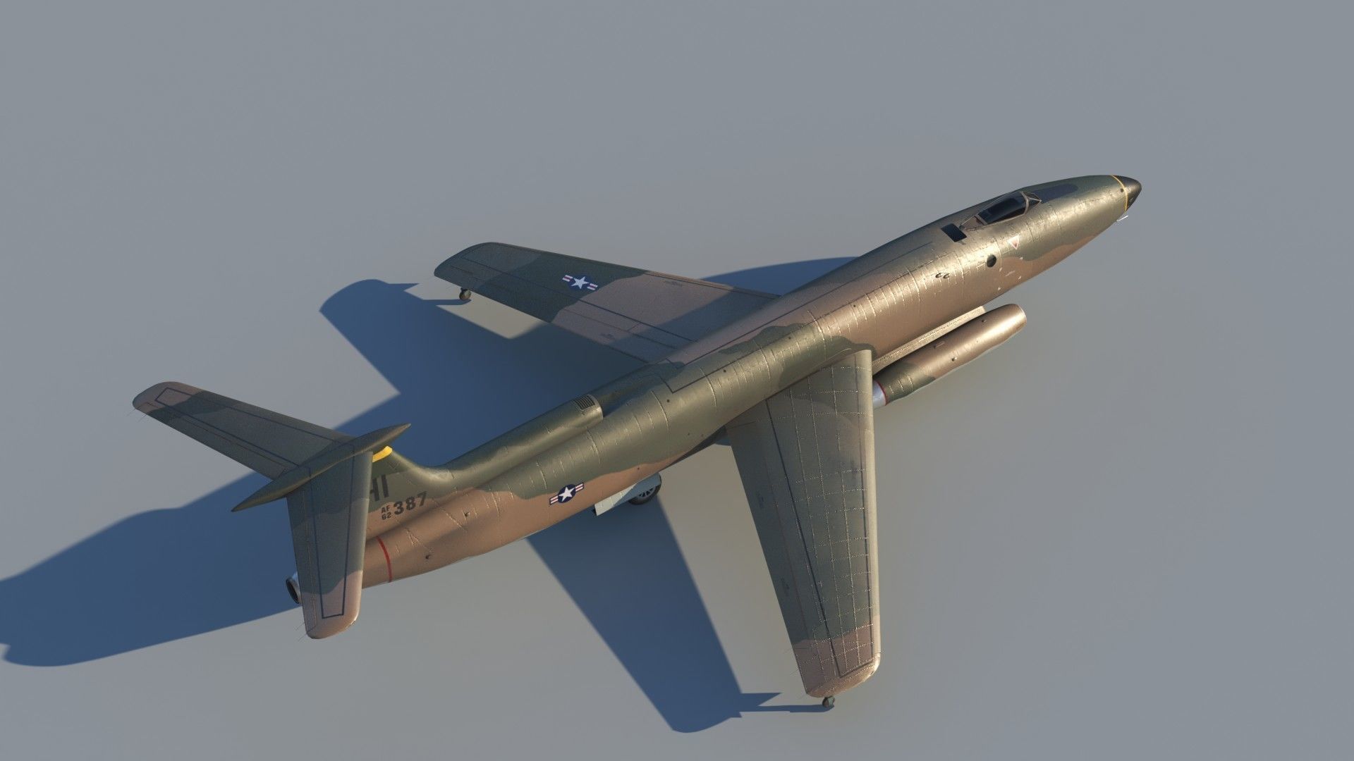 3D model Martin XB-51 bomber VR / AR / low-poly | CGTrader