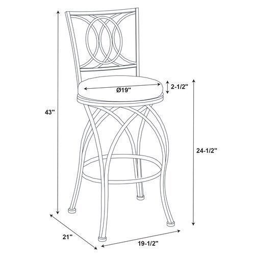 Darlington Bar and Counter Swivel Stool 3D model CGTrader