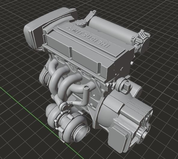 3D model Mitsubishi 4G63 Engine VR / AR / low-poly | CGTrader