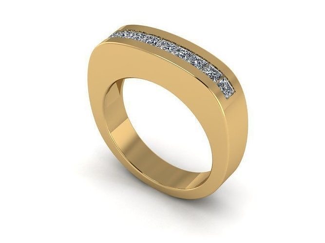 Channel Setting Ring 221 3D model 3D printable CGTrader