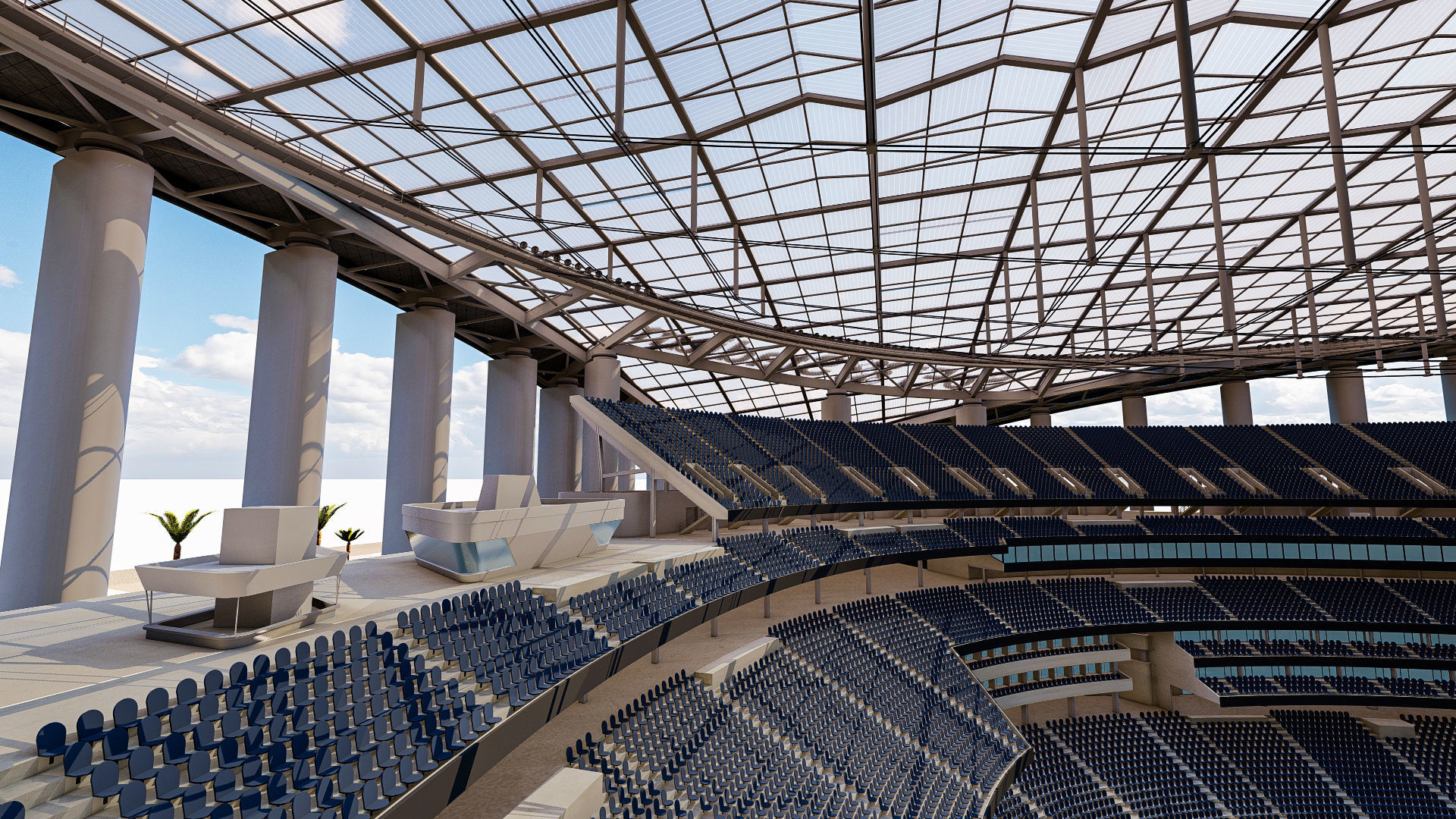 3D model SoFi Stadium California USA VR / AR / lowpoly CGTrader