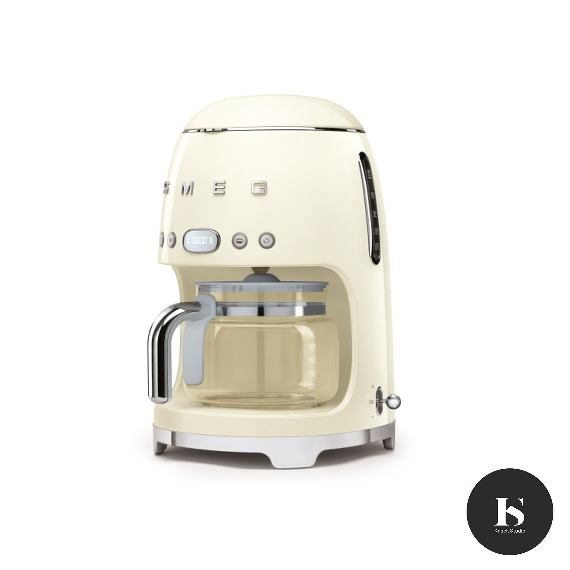 Smeg Retro Drip Filter Coffee Machine in Cream 3D model CGTrader