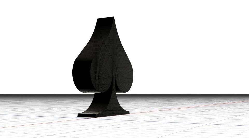 Spades logo 3D model rigged CGTrader