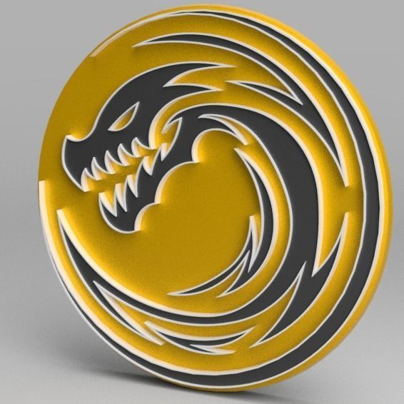 dragon emblem 2 3D model rigged CGTrader