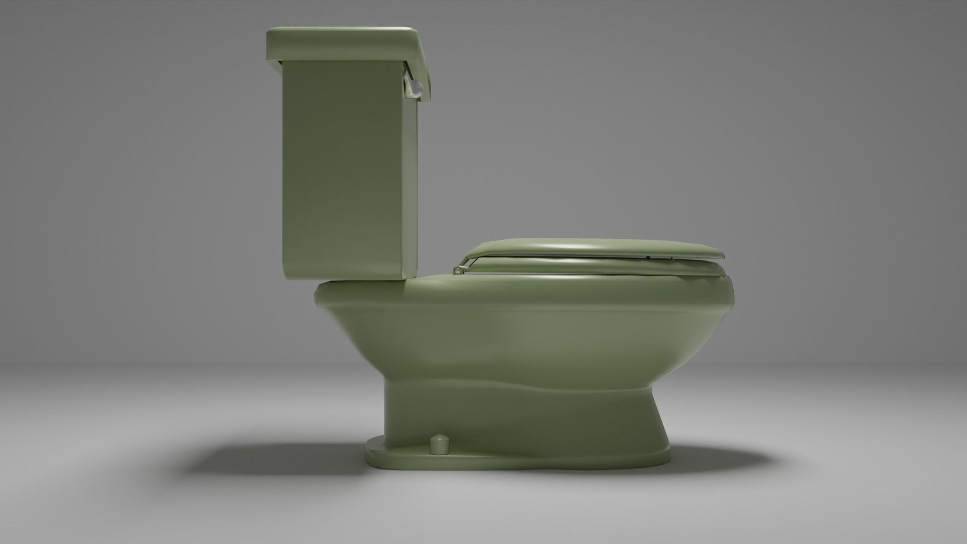 Avocado-Green Toilet 3D model | CGTrader