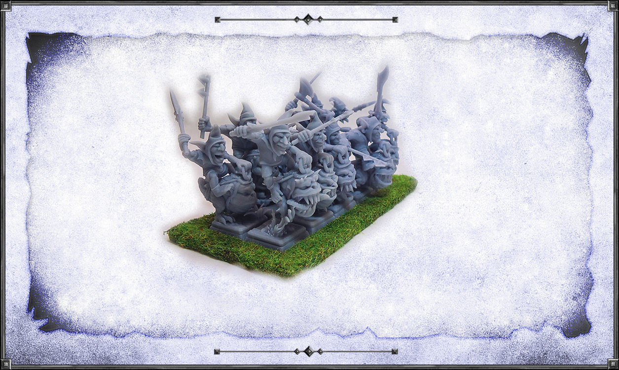 Goblin Squig Riders -UNIT- 28mm Miniatures 3D model 3D printable | CGTrader