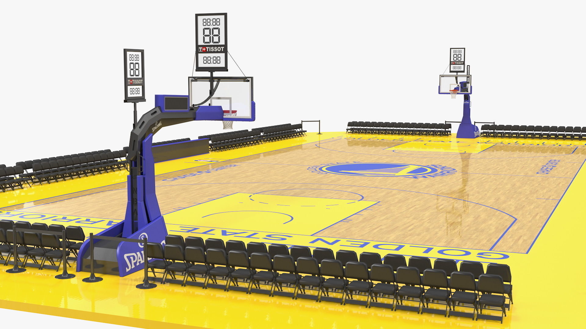 Golden State Warriors Basketball Court 3D model CGTrader