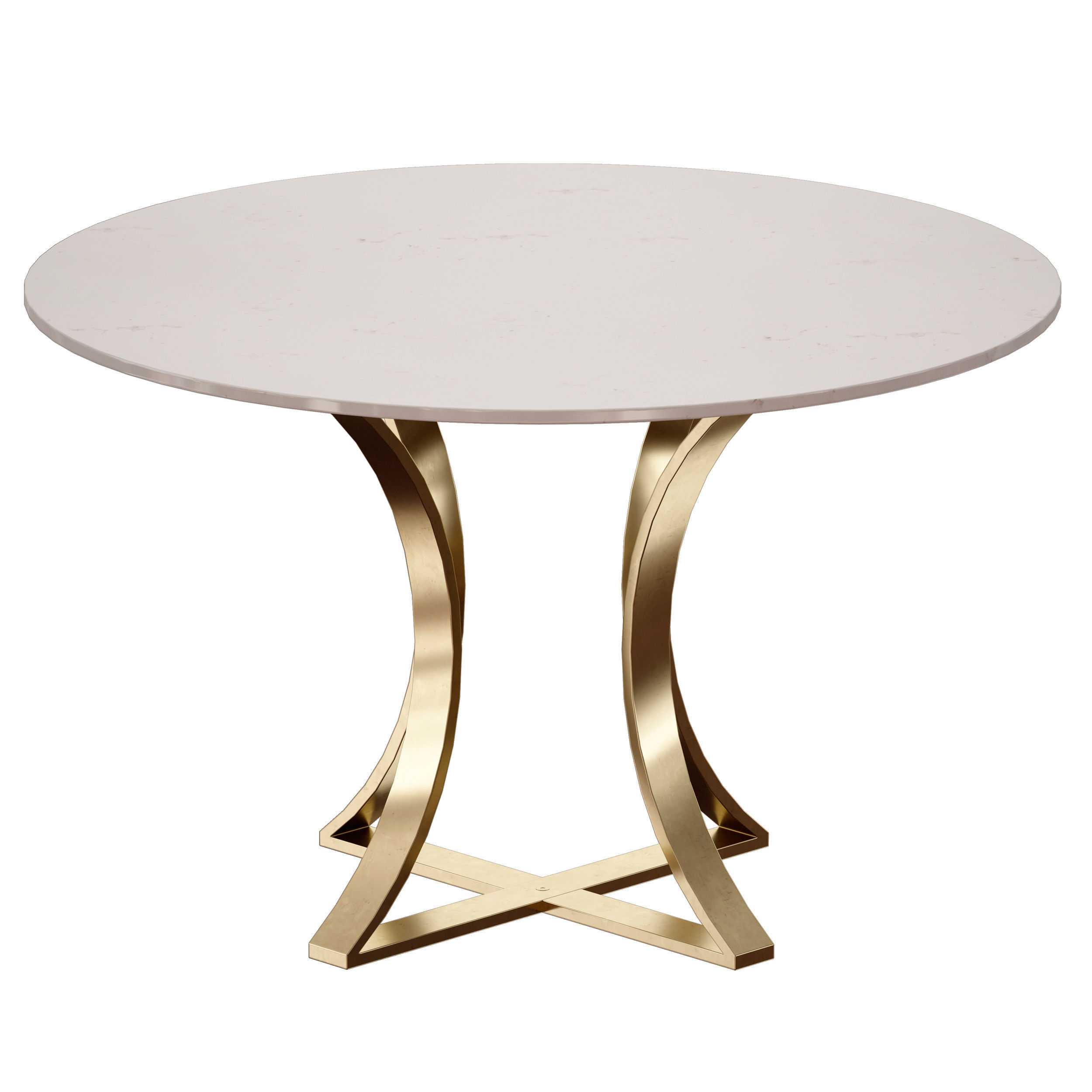 Damen White Marble Top Dining Table Crate and Barrel 3D model CGTrader