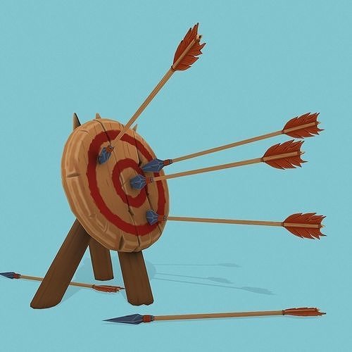 3D model Wooden Target Practice VR / AR / lowpoly CGTrader