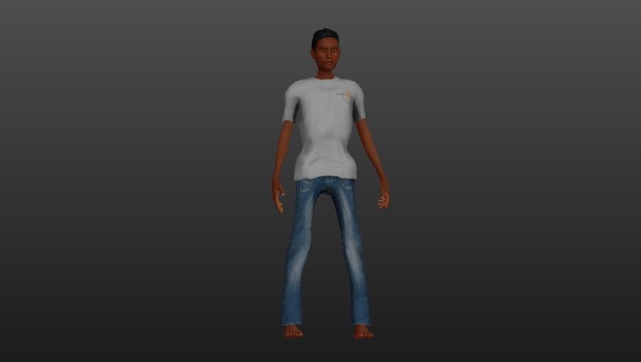 Over slim man