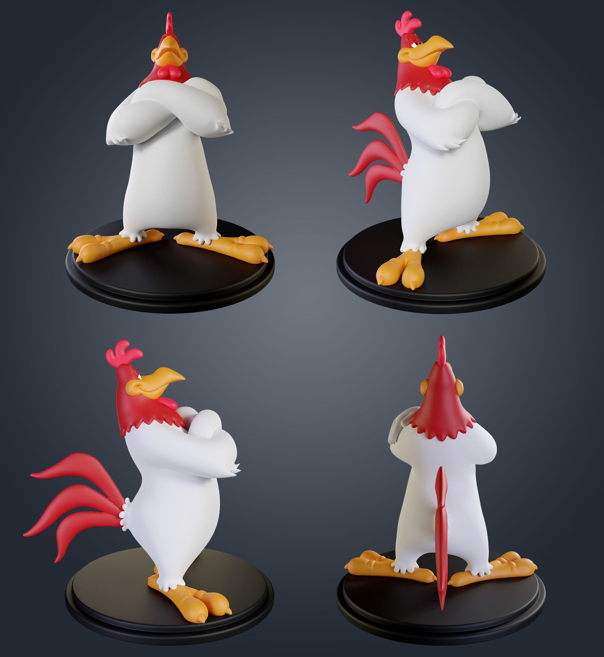 Foghorn Leghorn 3D model 3D printable | CGTrader