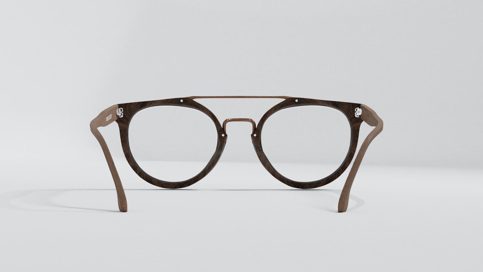 Zenni wooden glasses free 3D model CGTrader