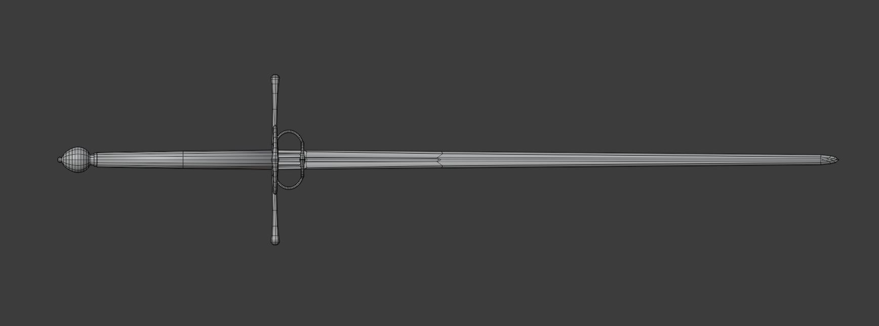 3D model Bastard Sword VR / AR / lowpoly CGTrader
