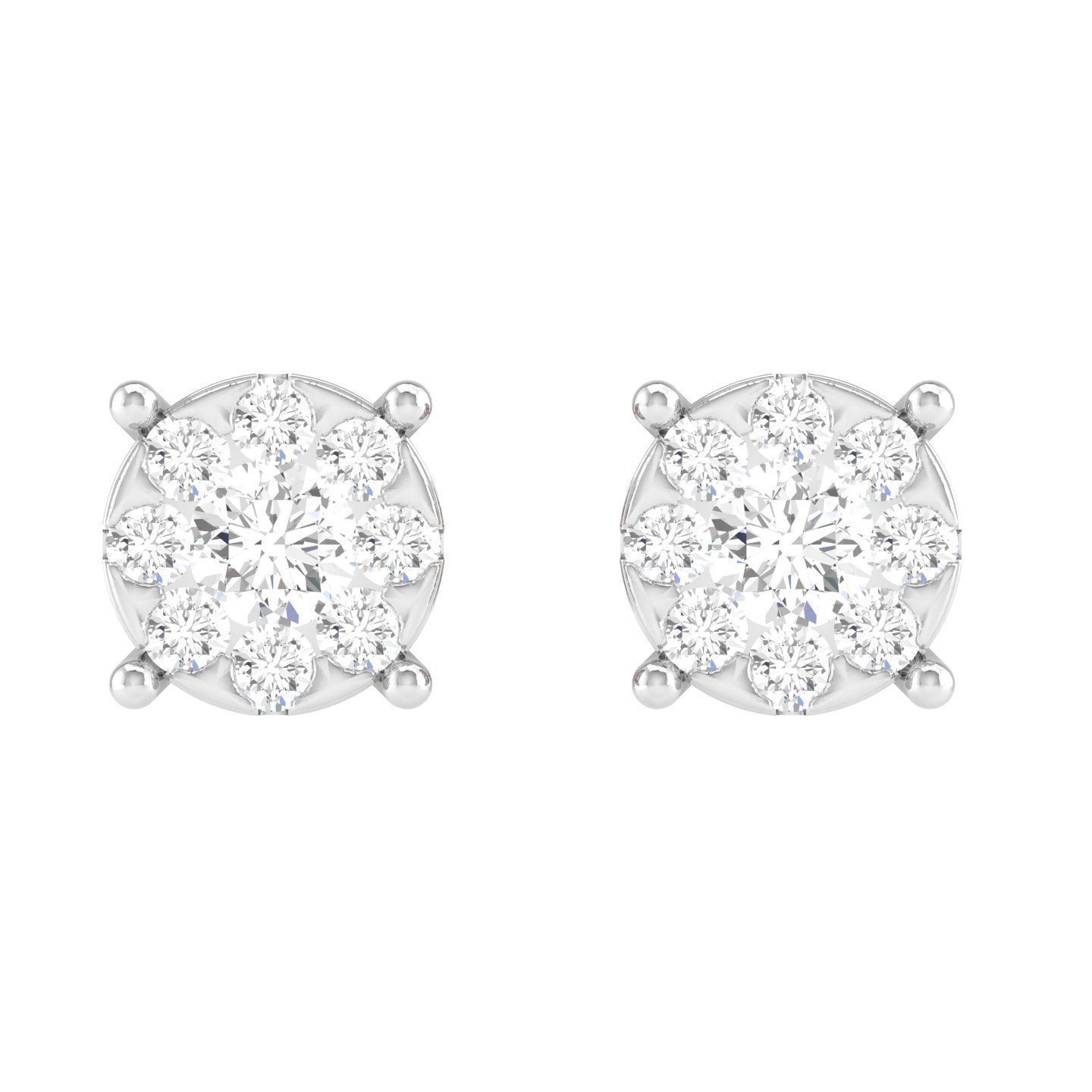 Women Square Earrings 3dm stl render detail