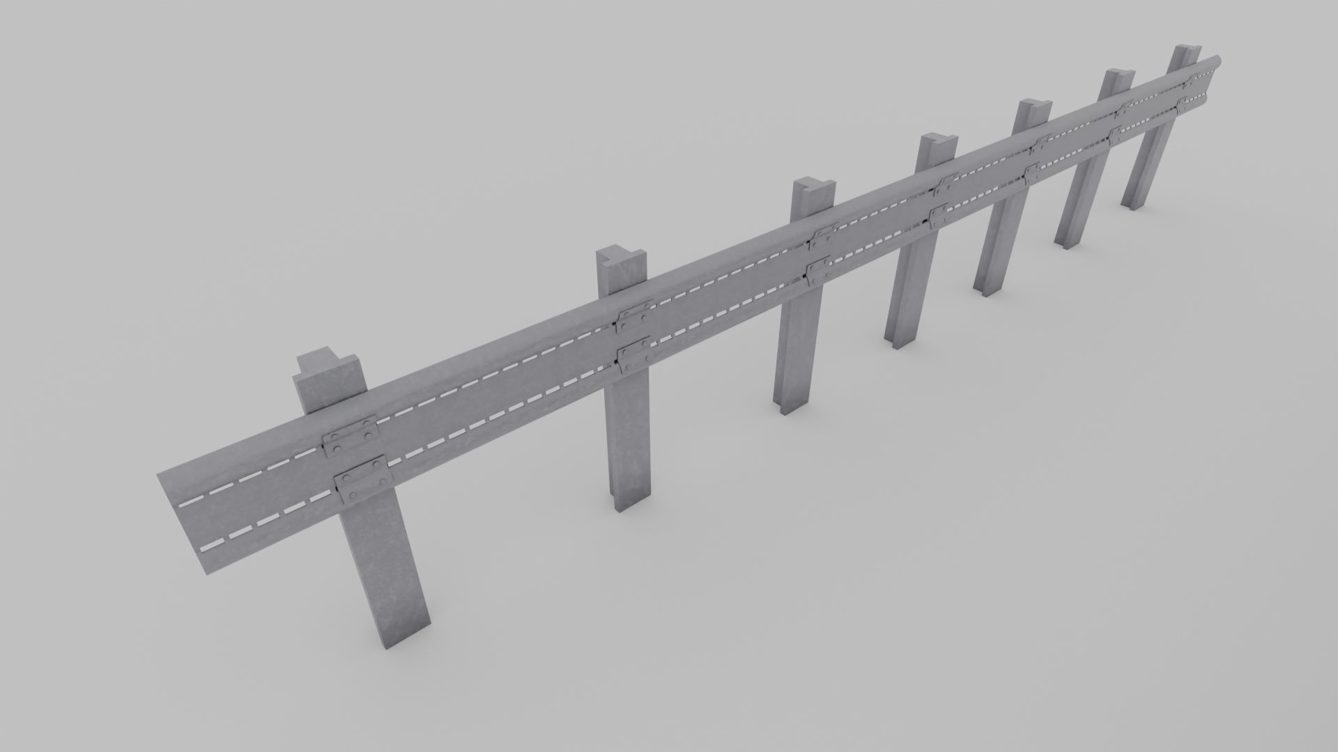 Highway Railing 3D model | CGTrader
