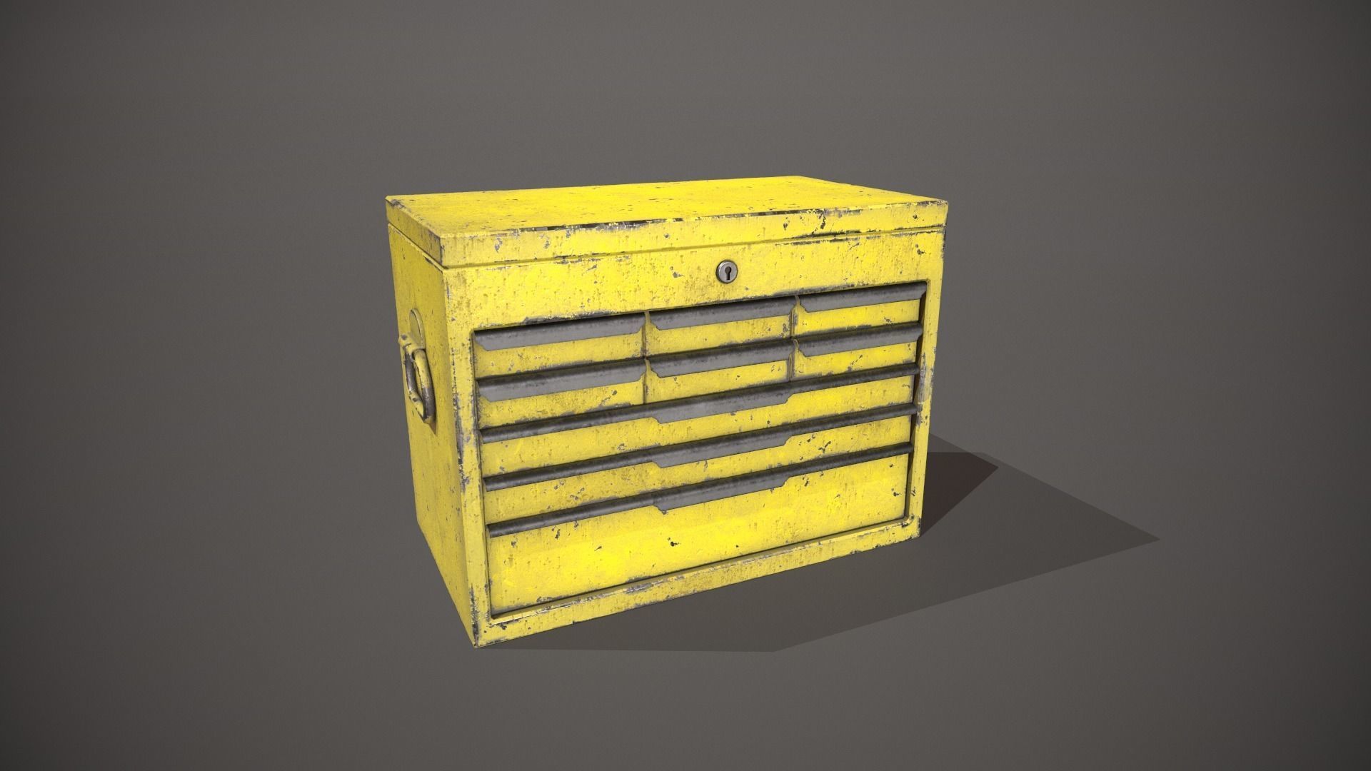 3D model Yellow Tool Chest VR / AR / lowpoly CGTrader