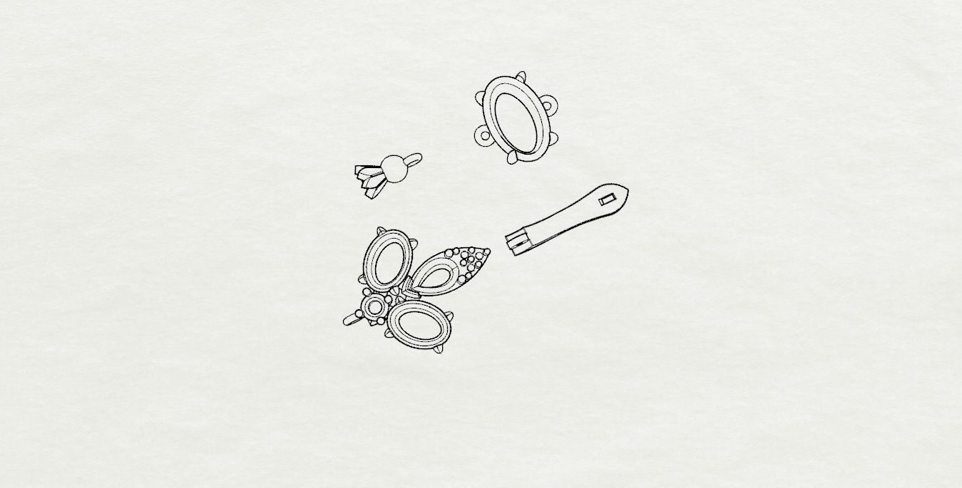Earrings 3D model 3D printable | CGTrader