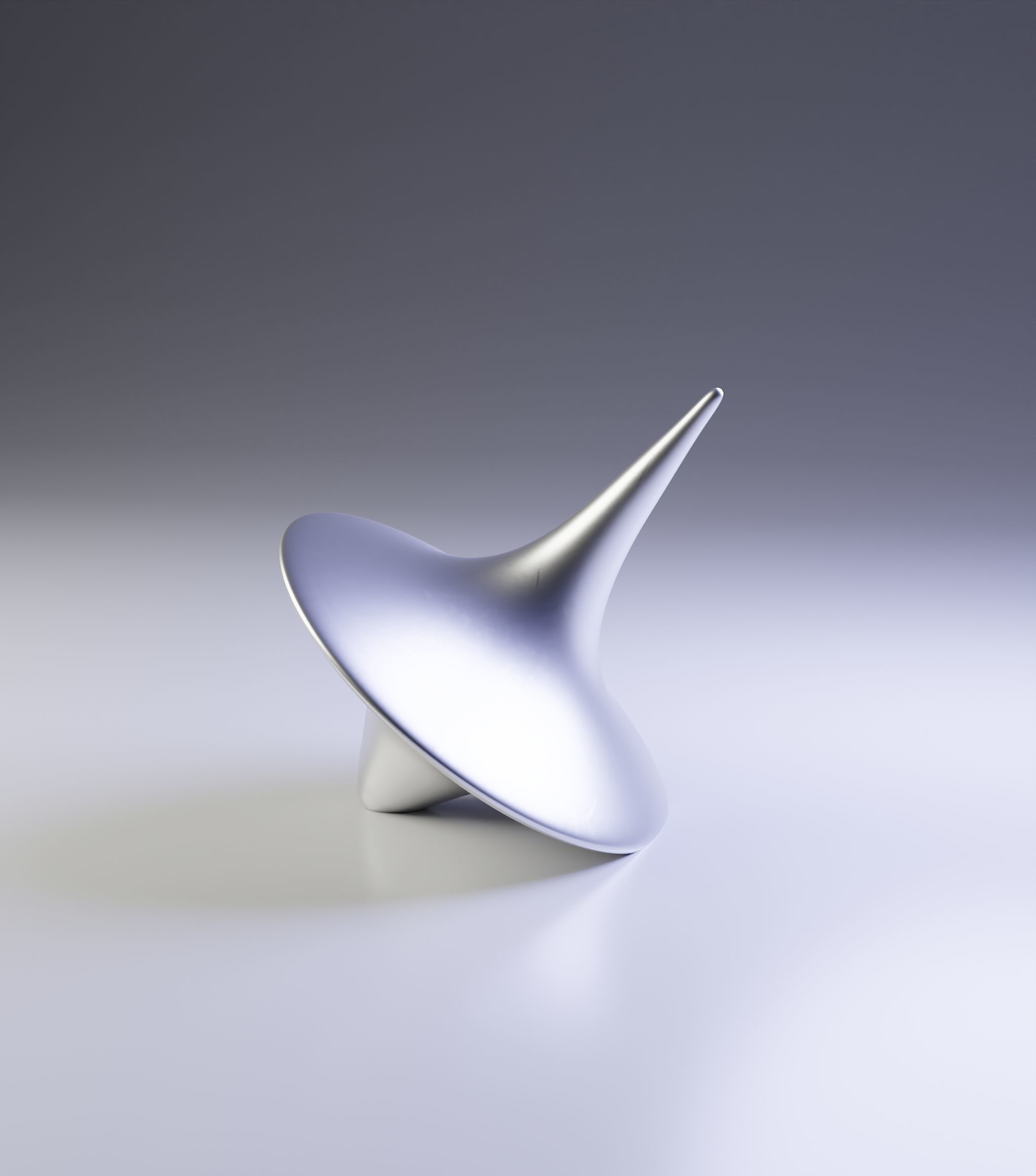 Spinning top from inception with metallic texture 3D model CGTrader