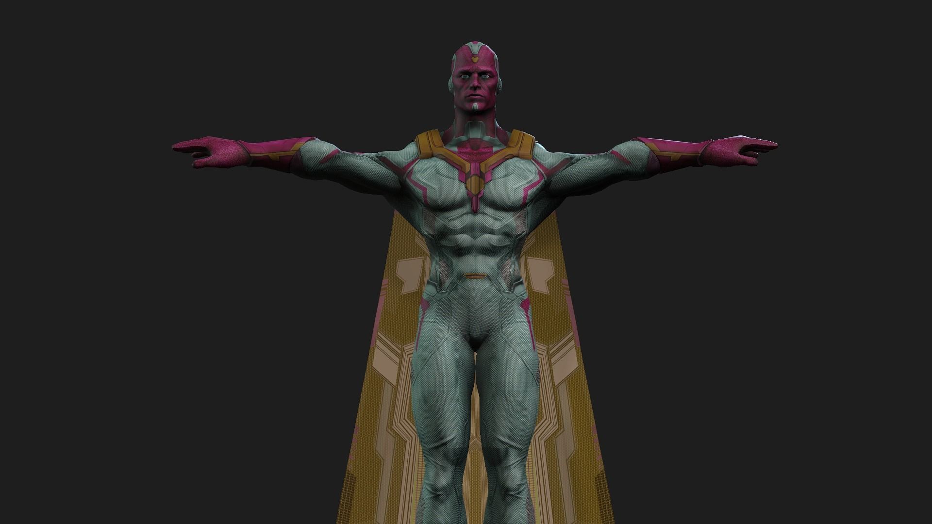 Vision avengers 3D model rigged | CGTrader