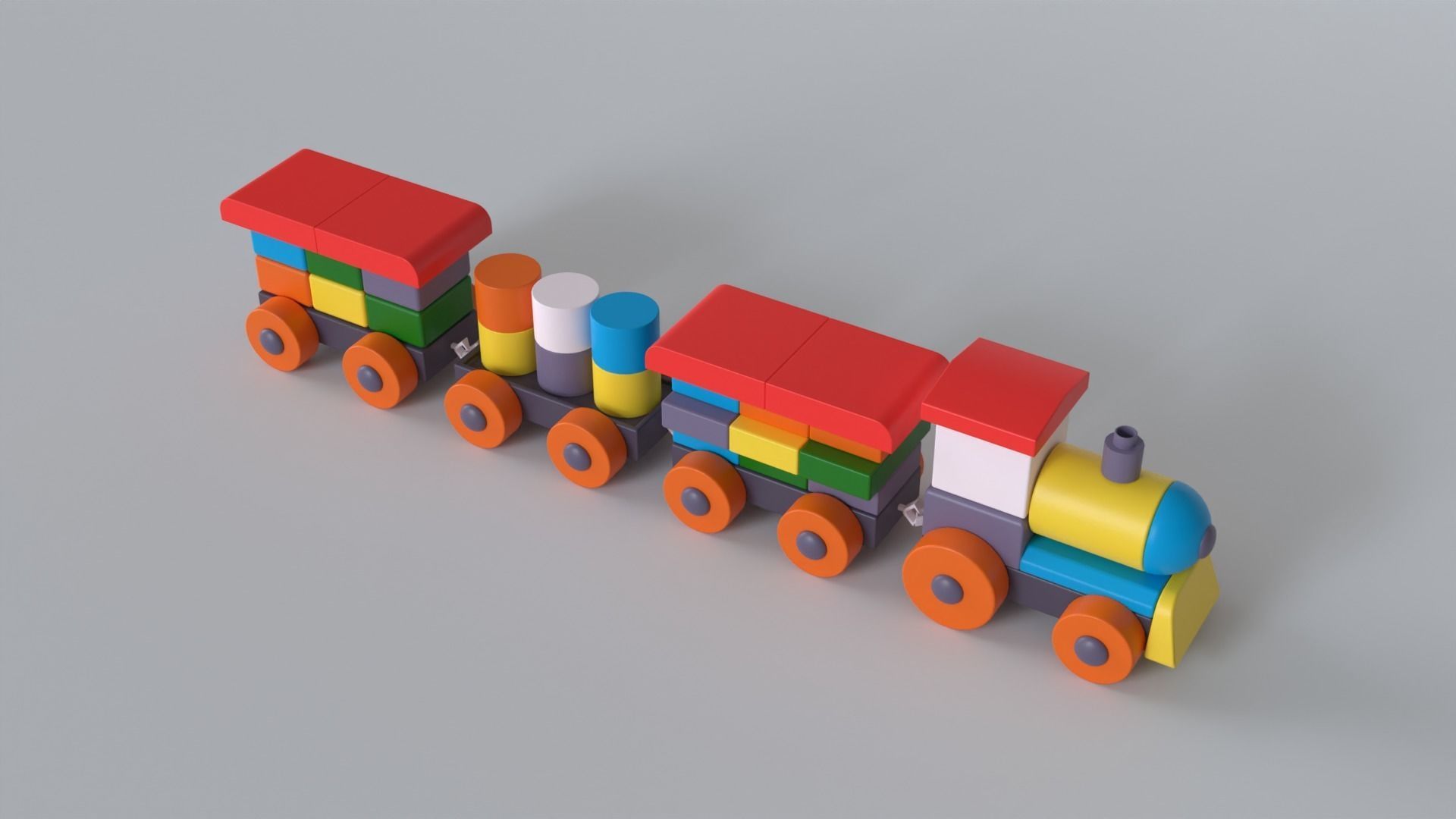 Childrens train 3D model | CGTrader