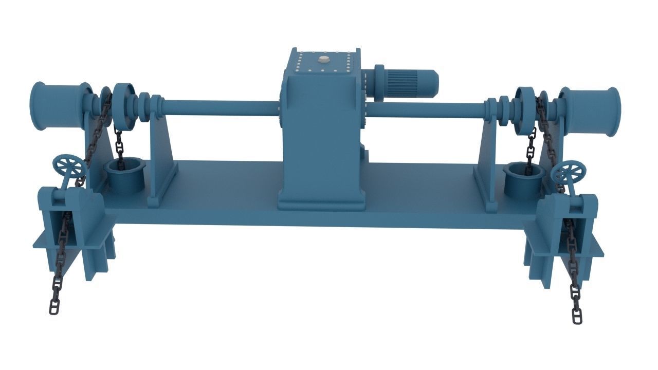 3D model windlass chain pulley VR / AR / lowpoly CGTrader