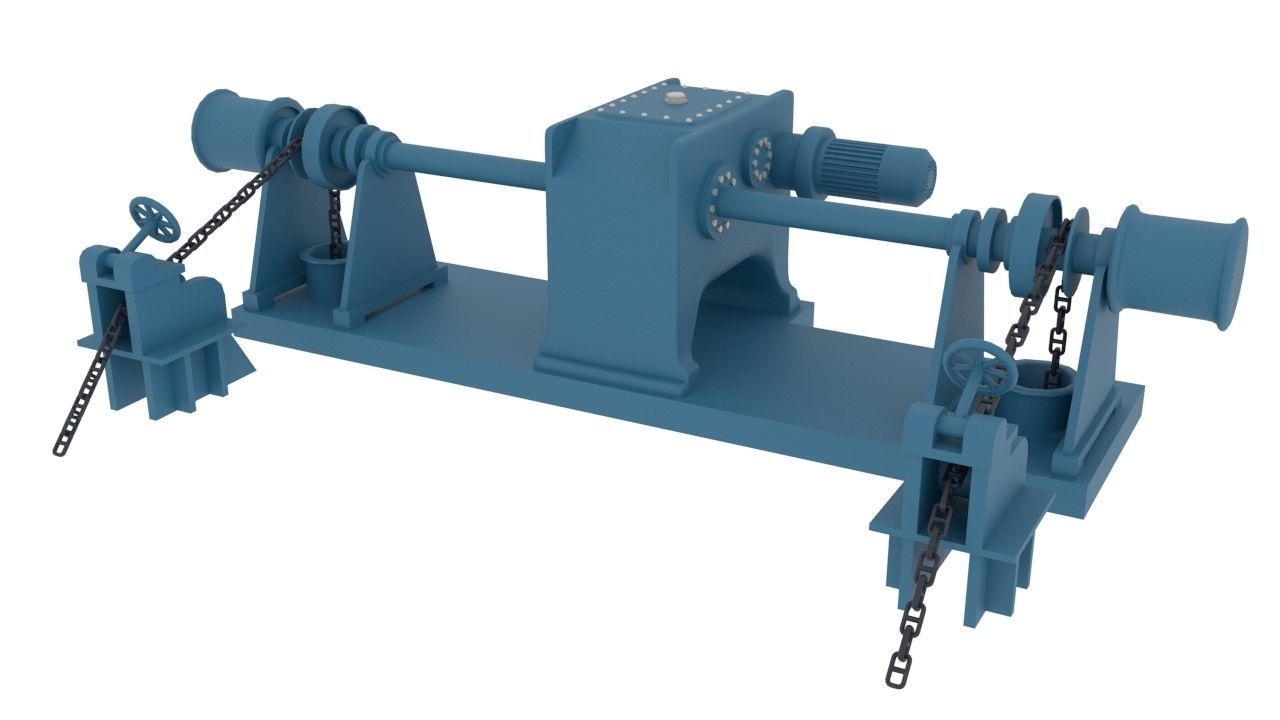 3D model windlass chain pulley VR / AR / lowpoly CGTrader