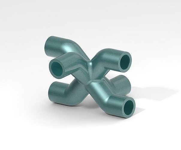 Creative Six Way Pipe Fitting 3D model 3D printable CGTrader