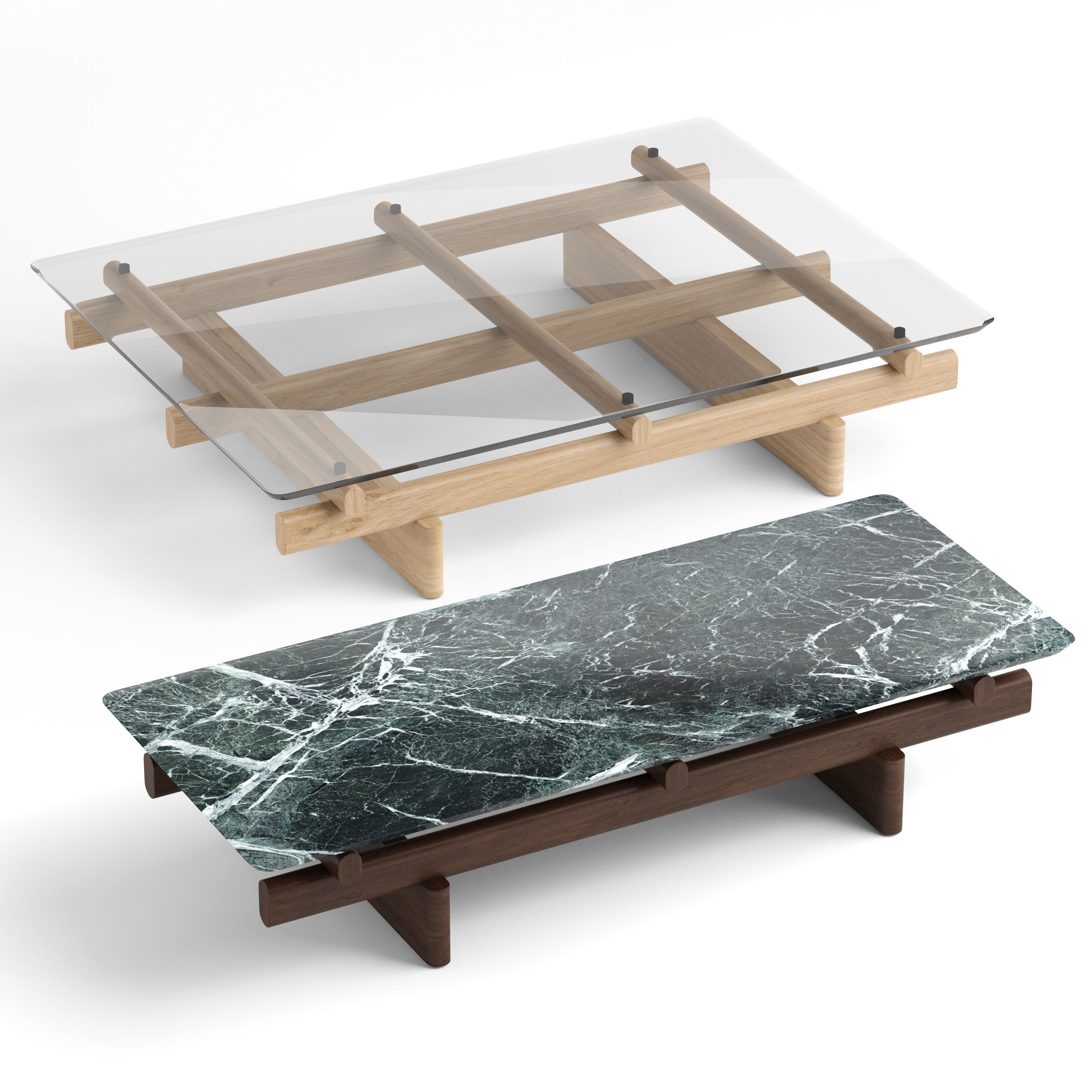 Cassina Sengu coffee tables 3D model CGTrader