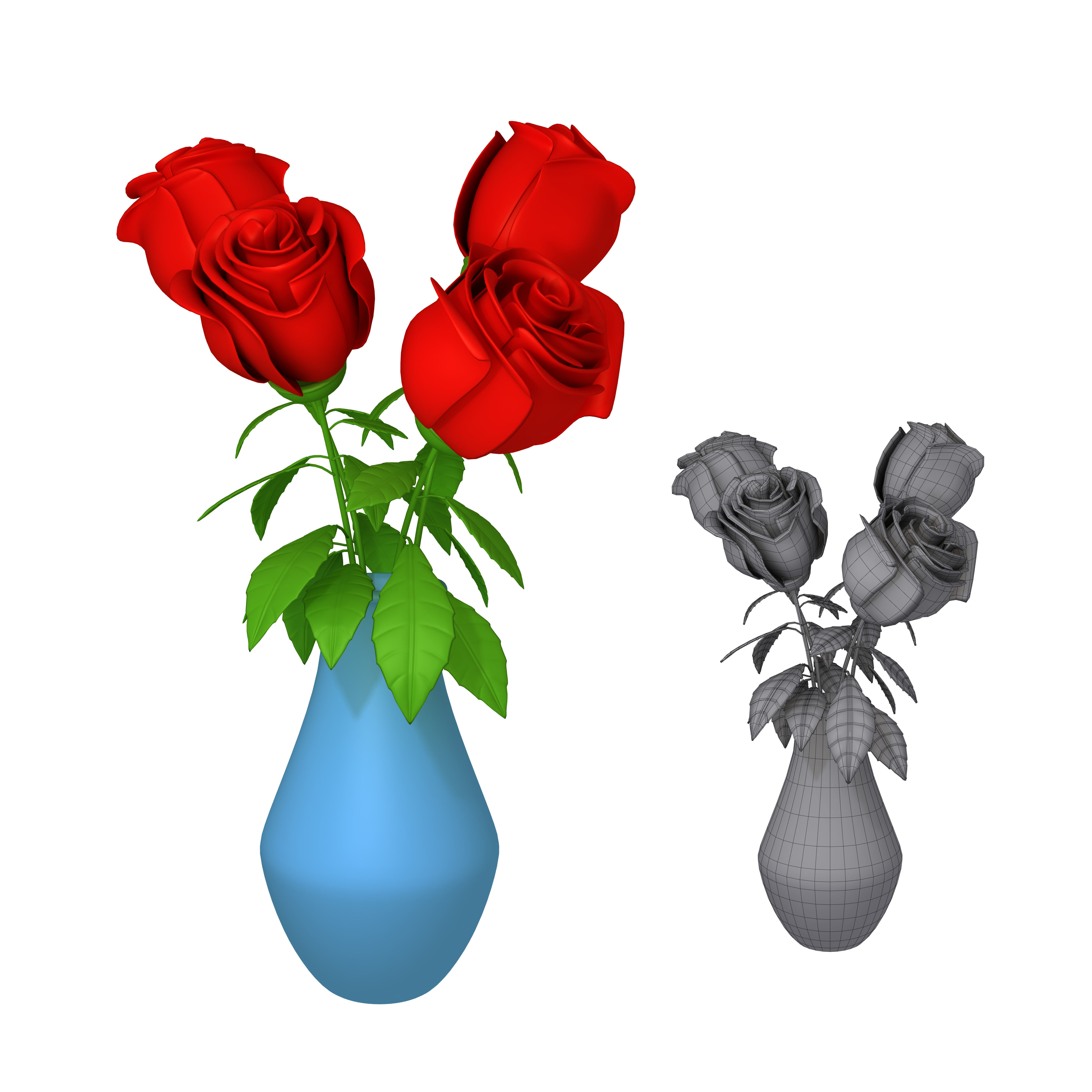 Roses Cartoon 3D model | CGTrader
