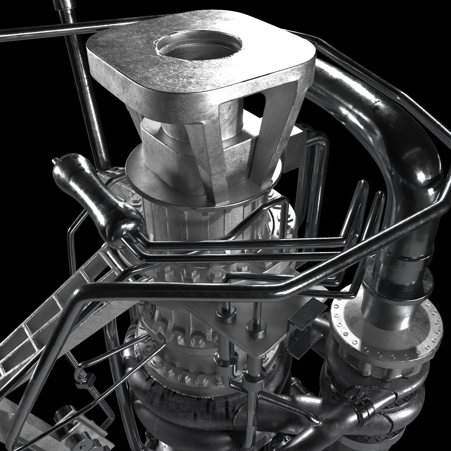 SpaceX Raptor Engine 3D model CGTrader